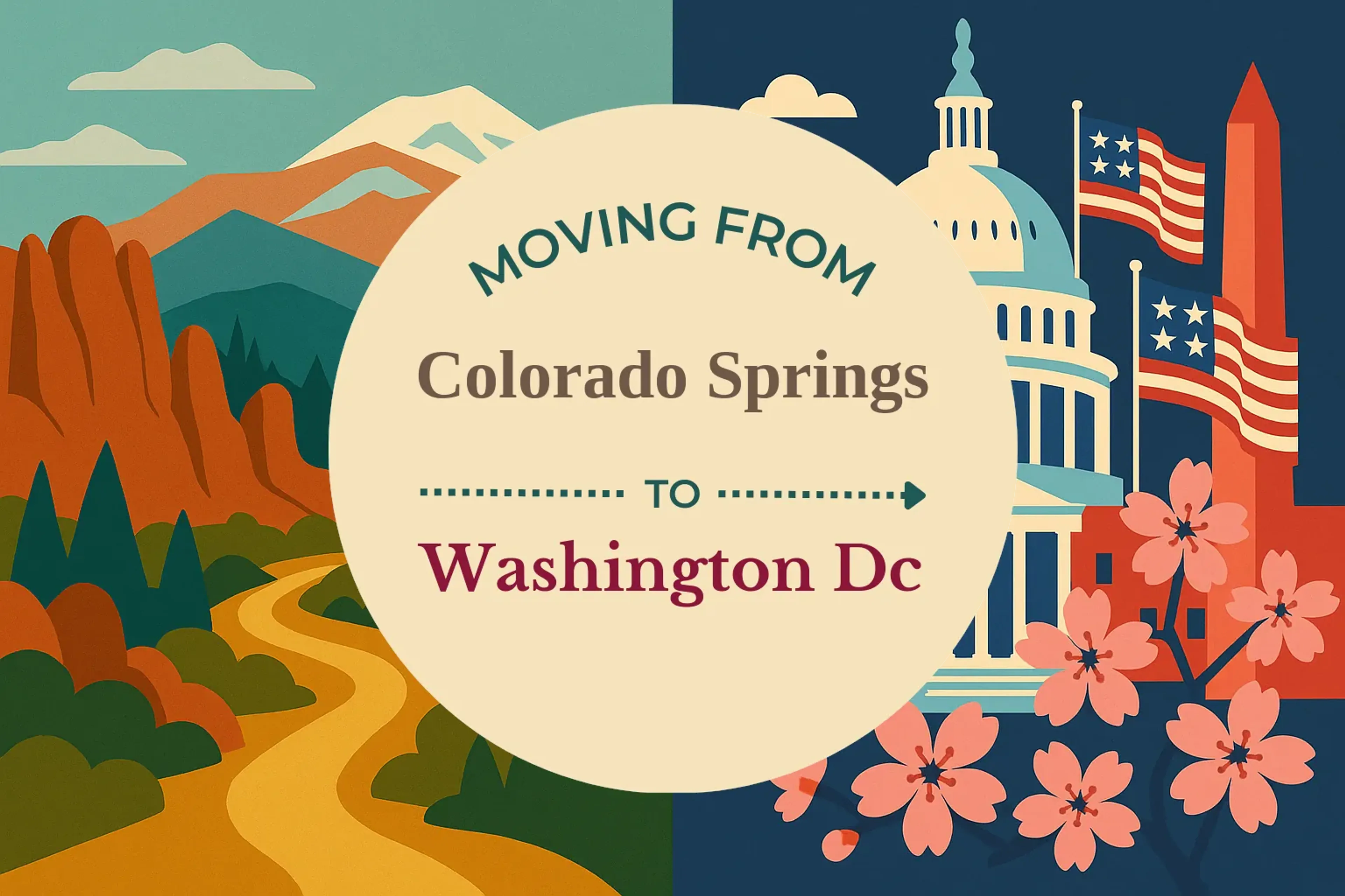Side-by-side comparison of Colorado Springs to Washington DC moving companies