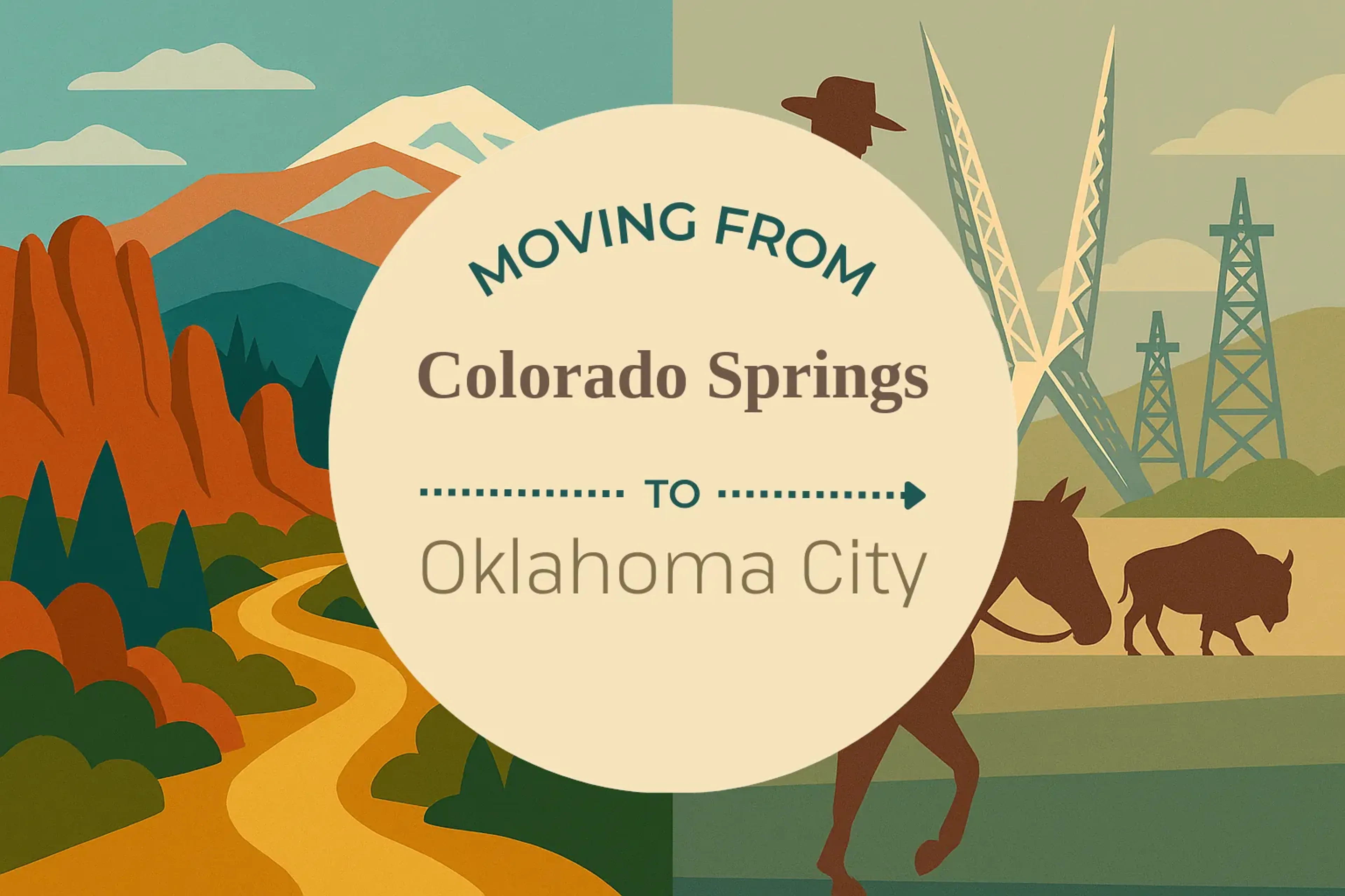 Side-by-side comparison of Colorado Springs to Oklahoma City moving companies