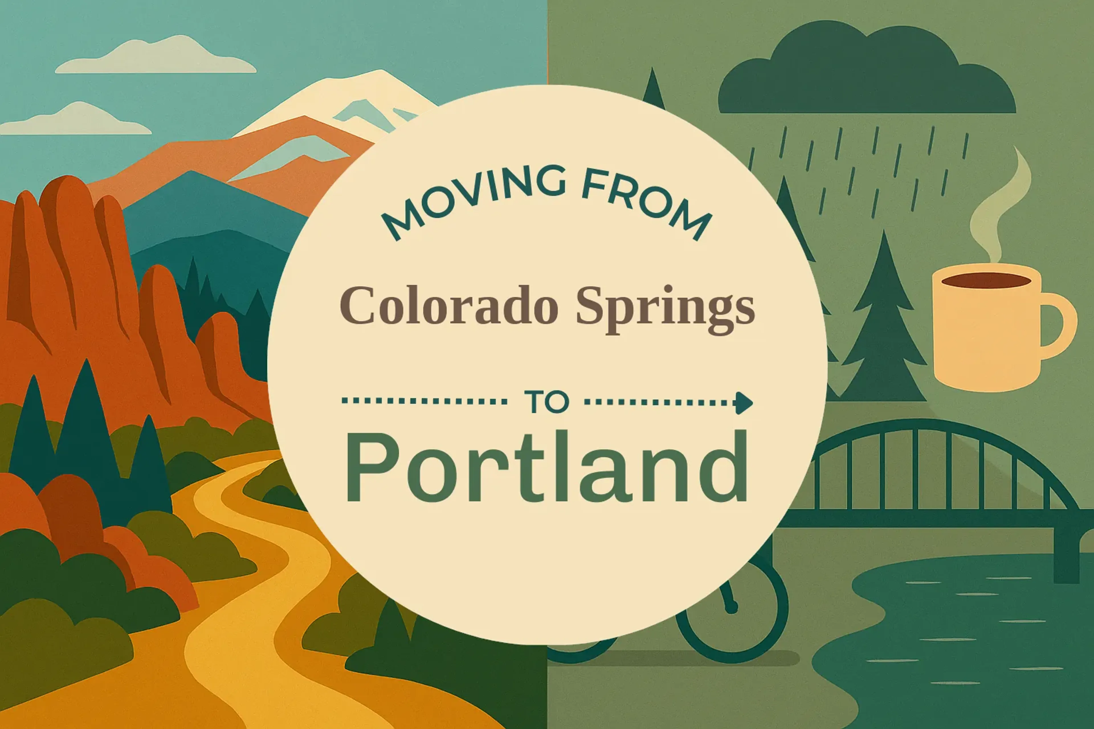 Side-by-side comparison of Colorado Springs to Portland moving companies