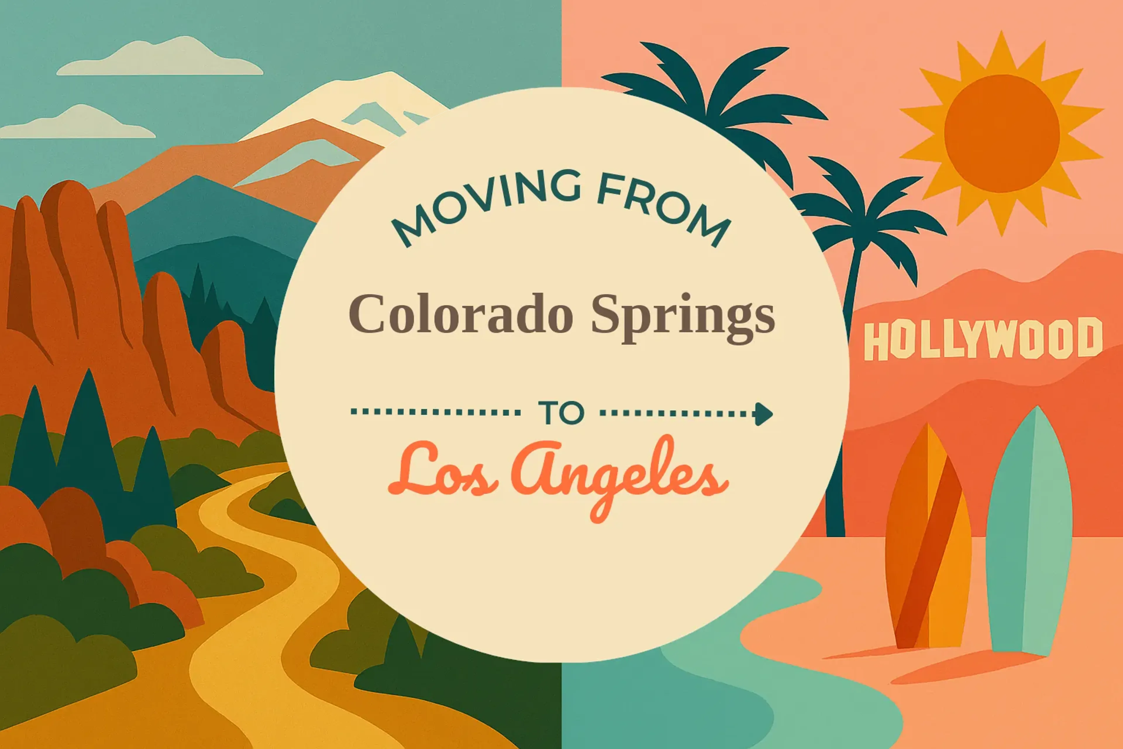 Side-by-side comparison of Colorado Springs to Los Angeles moving companies
