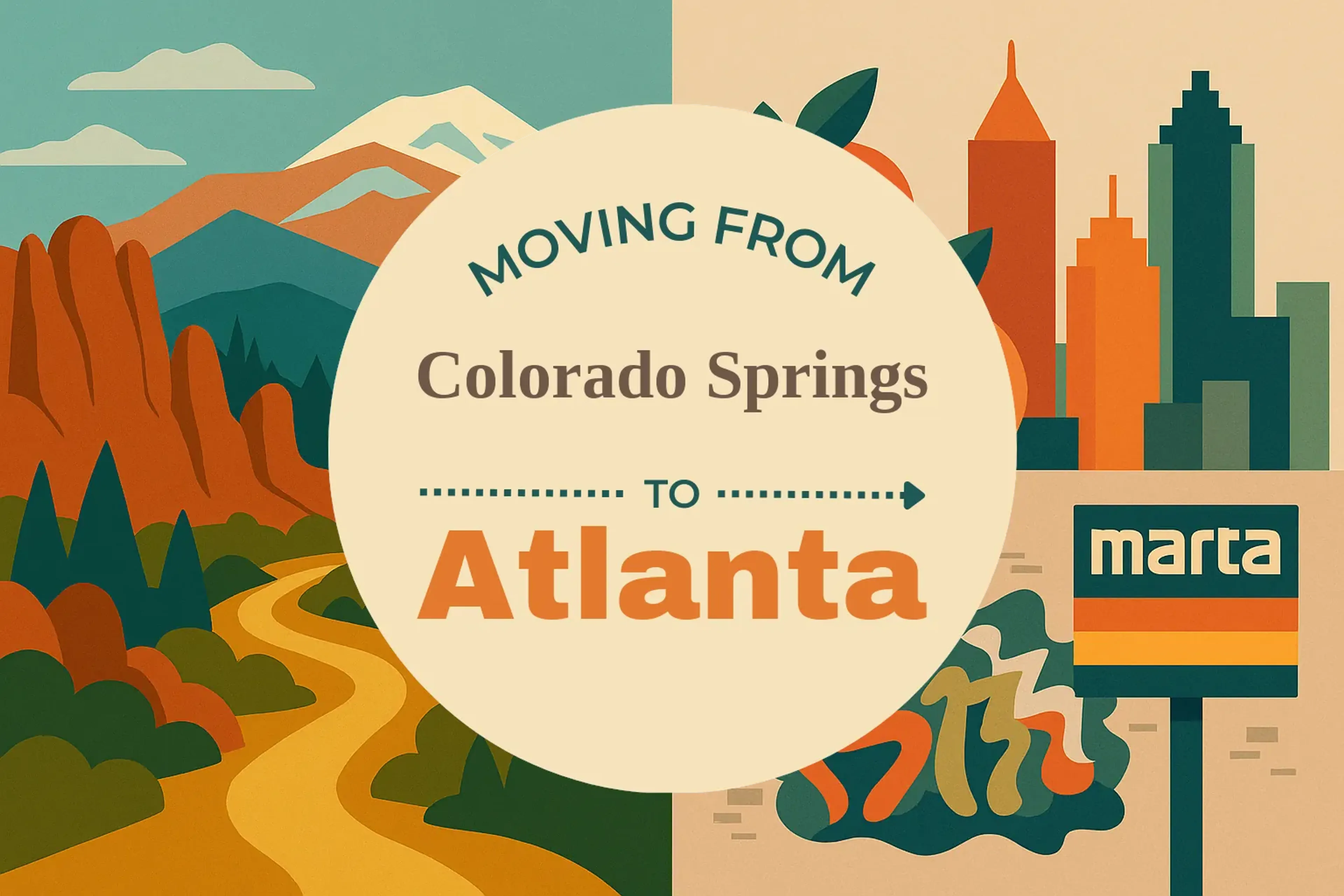 Side-by-side comparison of Colorado Springs to Atlanta moving companies