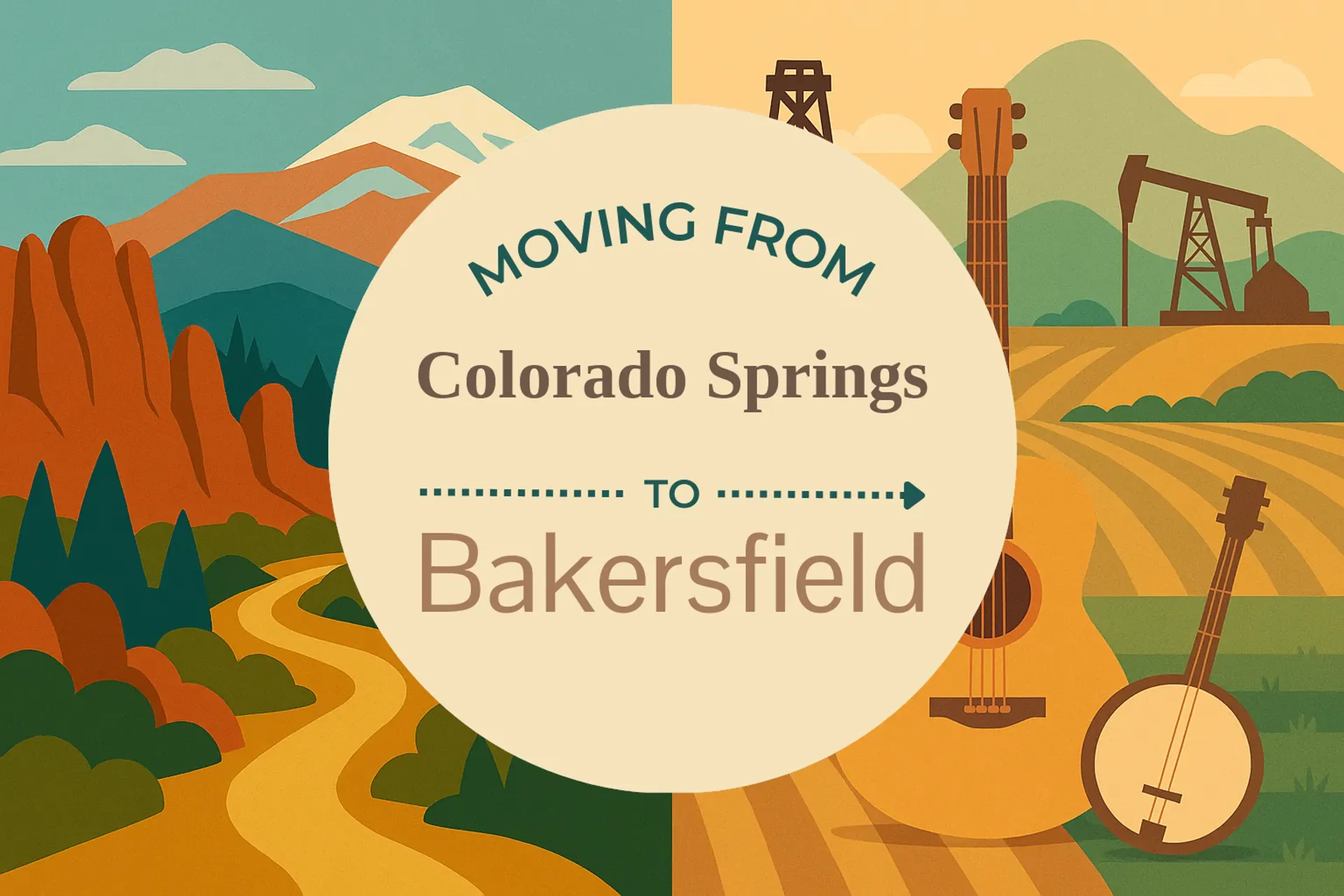 Side-by-side comparison of Colorado Springs to Bakersfield moving companies