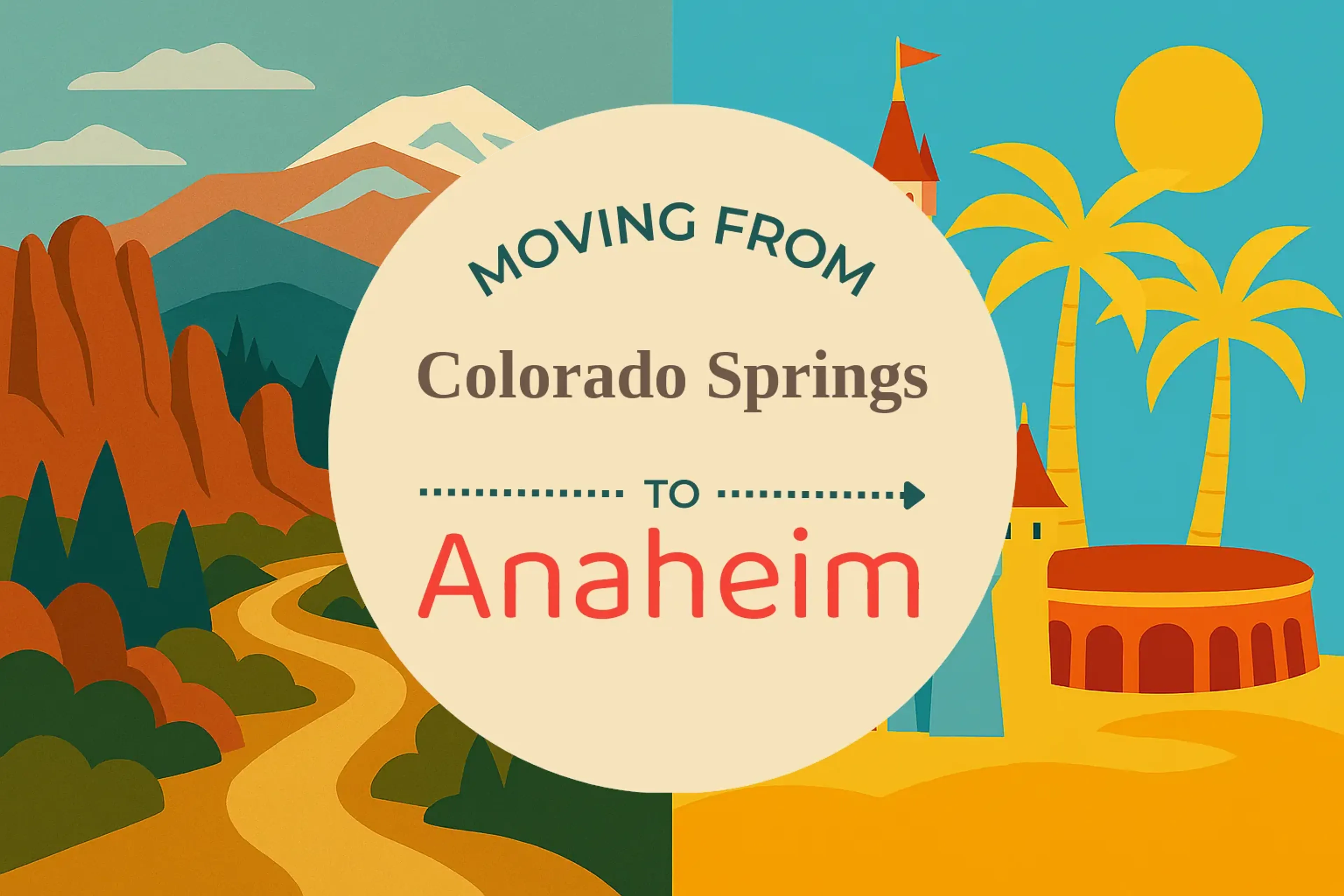 Side-by-side comparison of Colorado Springs to Anaheim moving companies