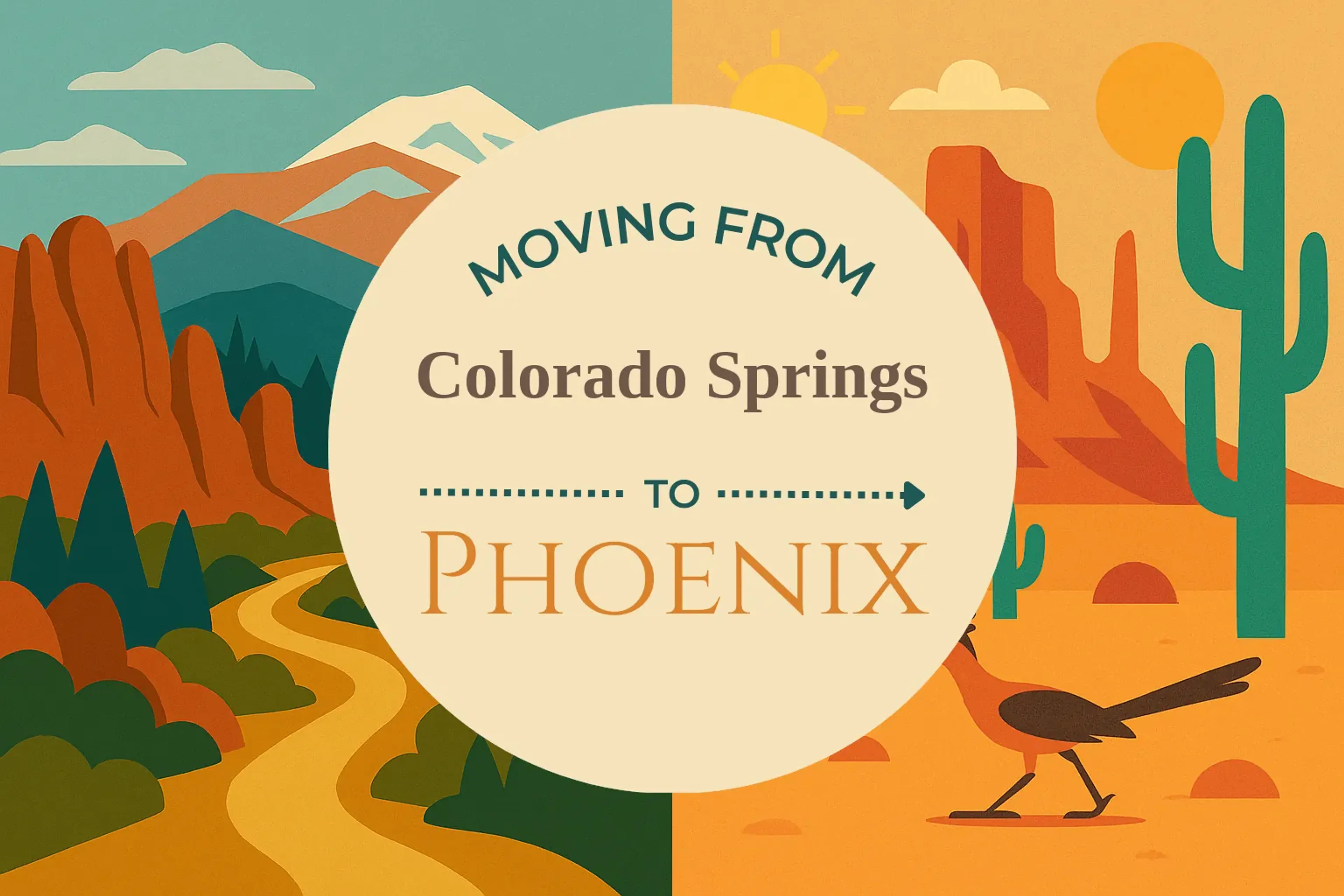 Side-by-side comparison of Colorado Springs to Phoenix moving companies