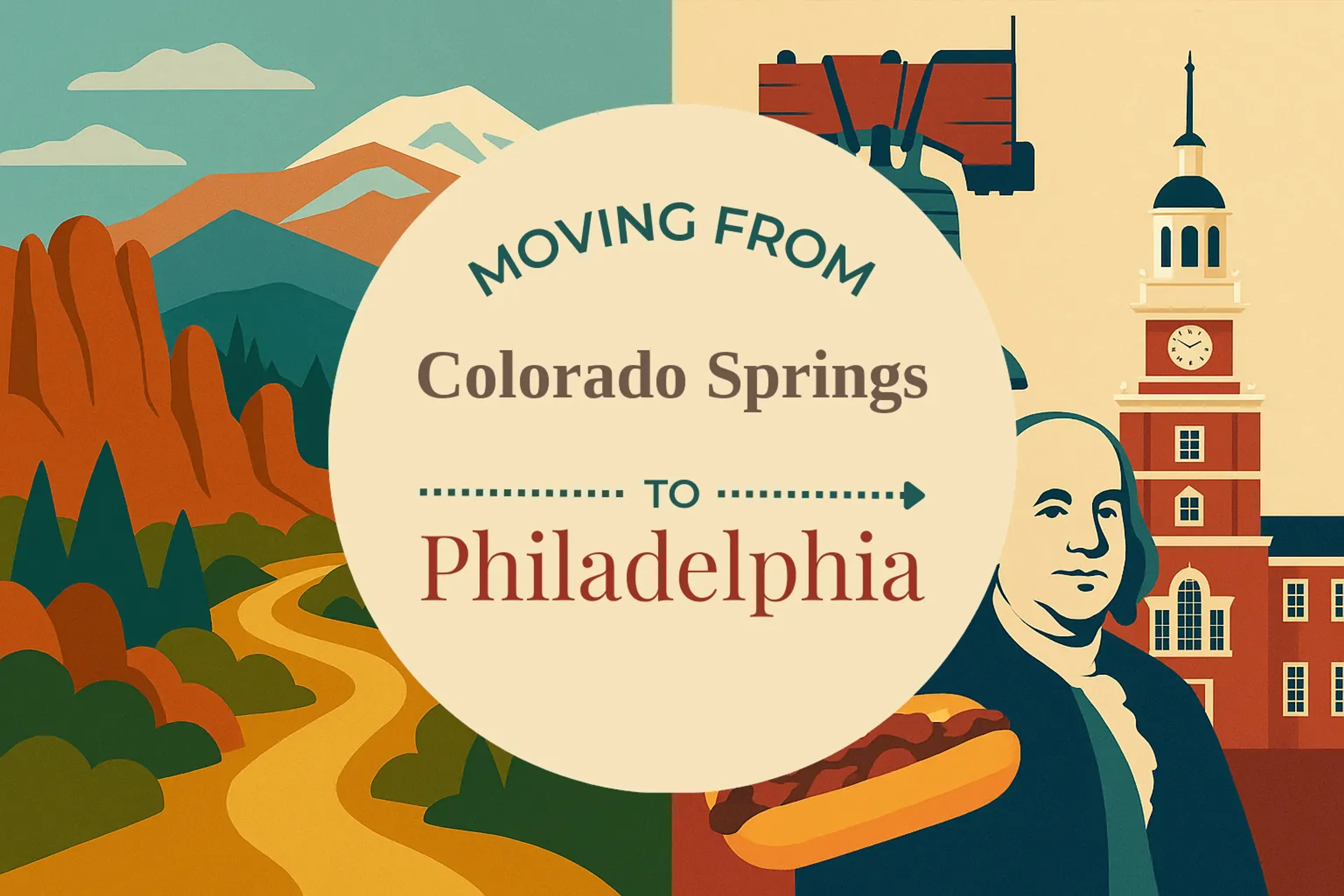 Side-by-side comparison of Colorado Springs to Philadelphia moving companies