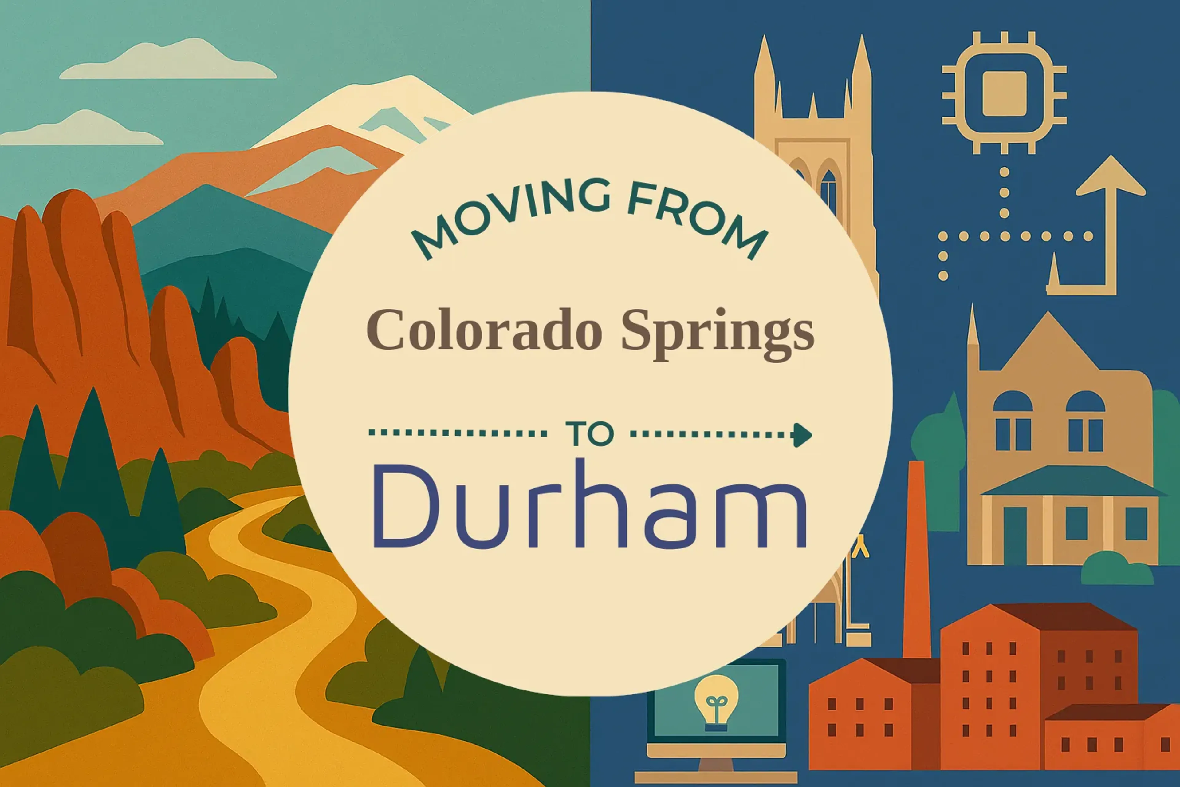 Side-by-side comparison of Colorado Springs to Durham moving companies