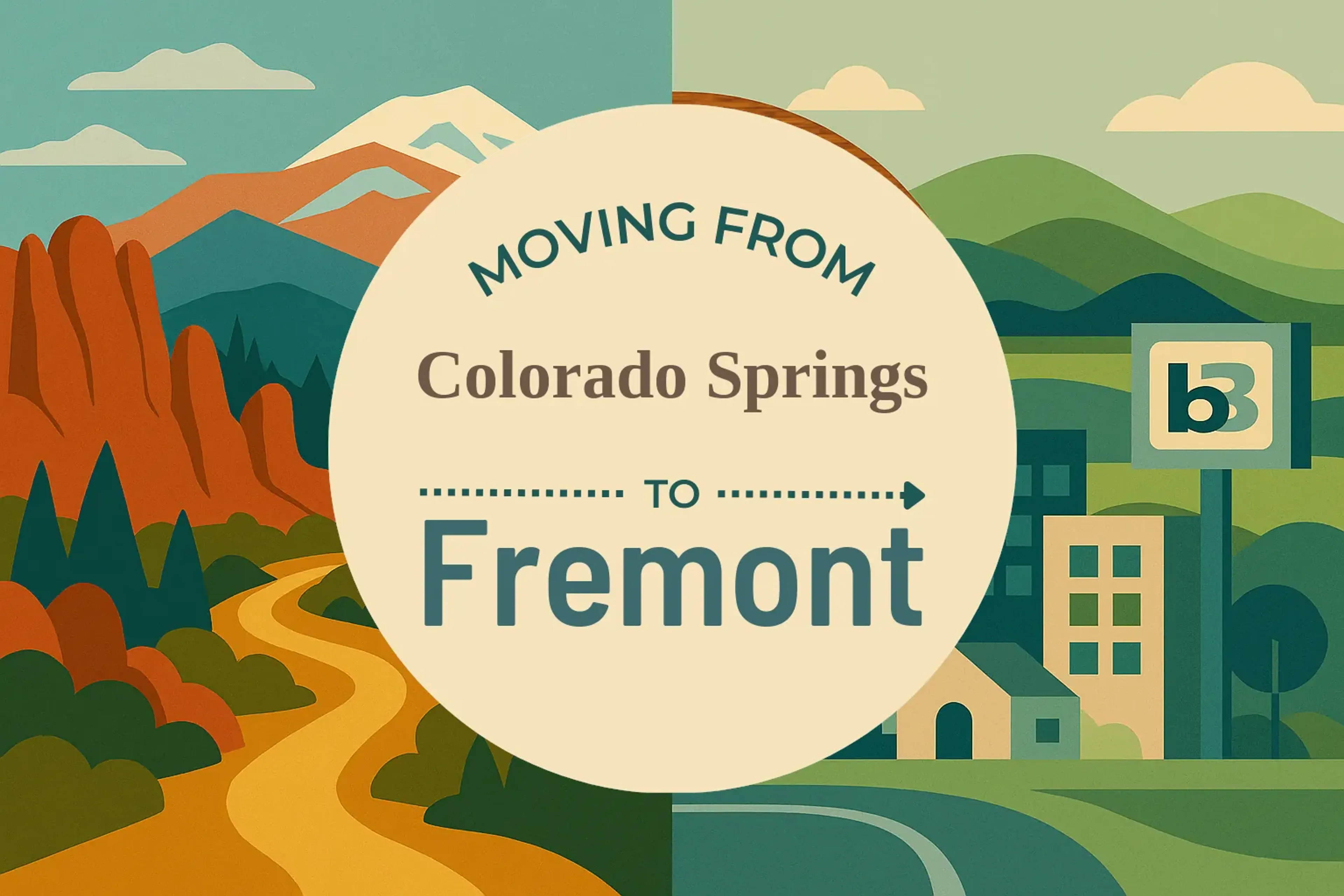 Side-by-side comparison of Colorado Springs to Fremont moving companies