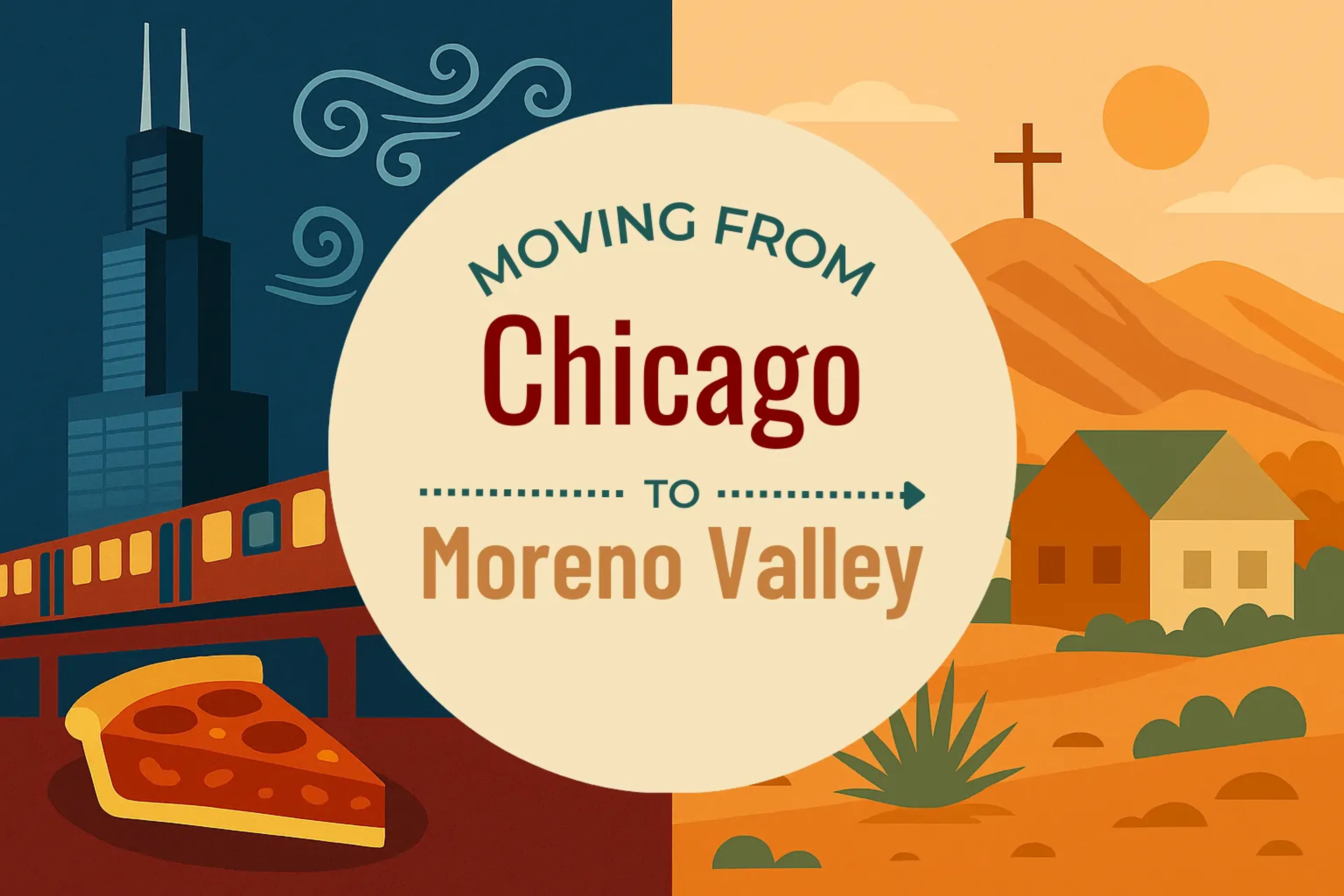 Side-by-side comparison of Chicago to Moreno Valley moving companies