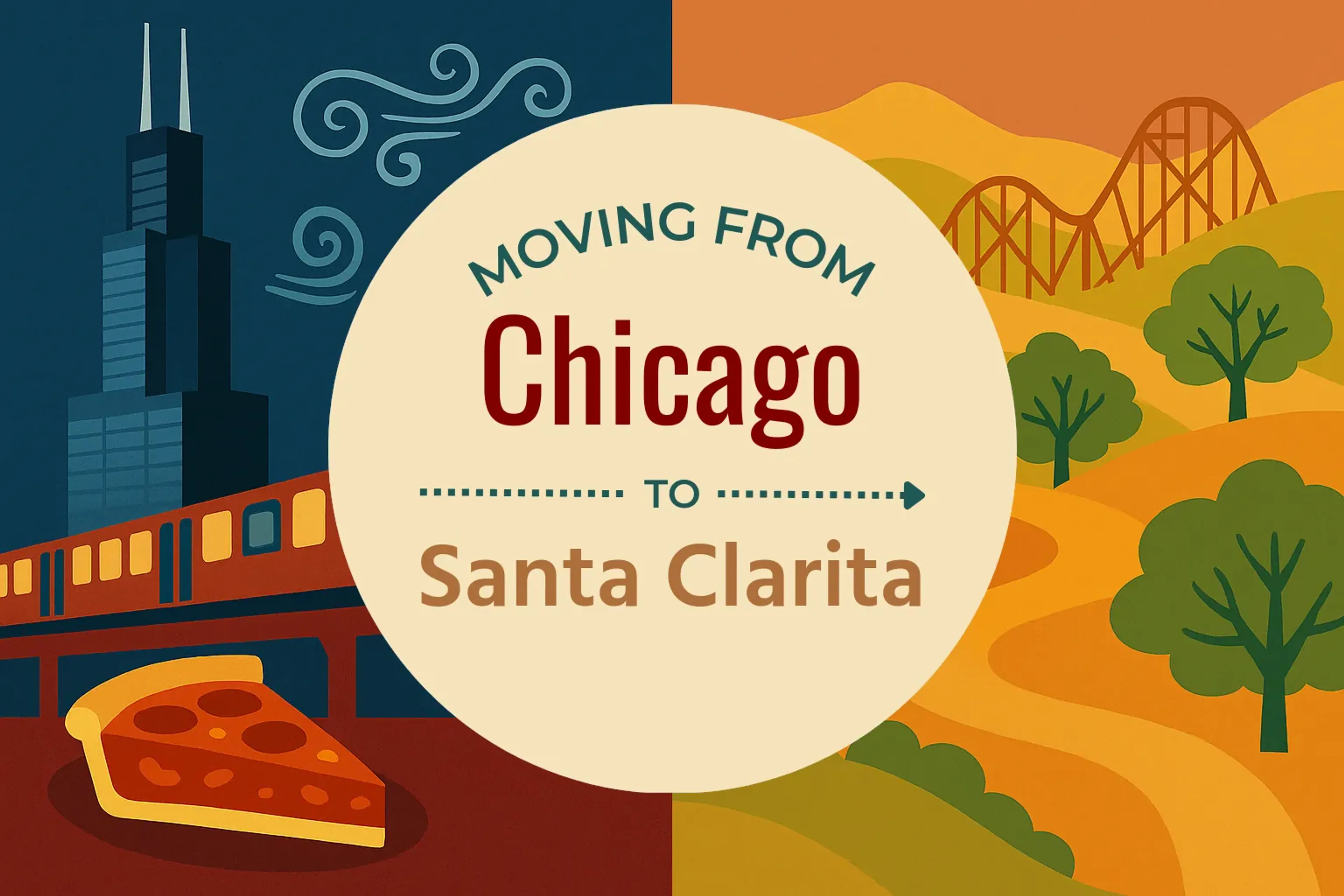 Side-by-side comparison of Chicago to Santa Clarita moving companies