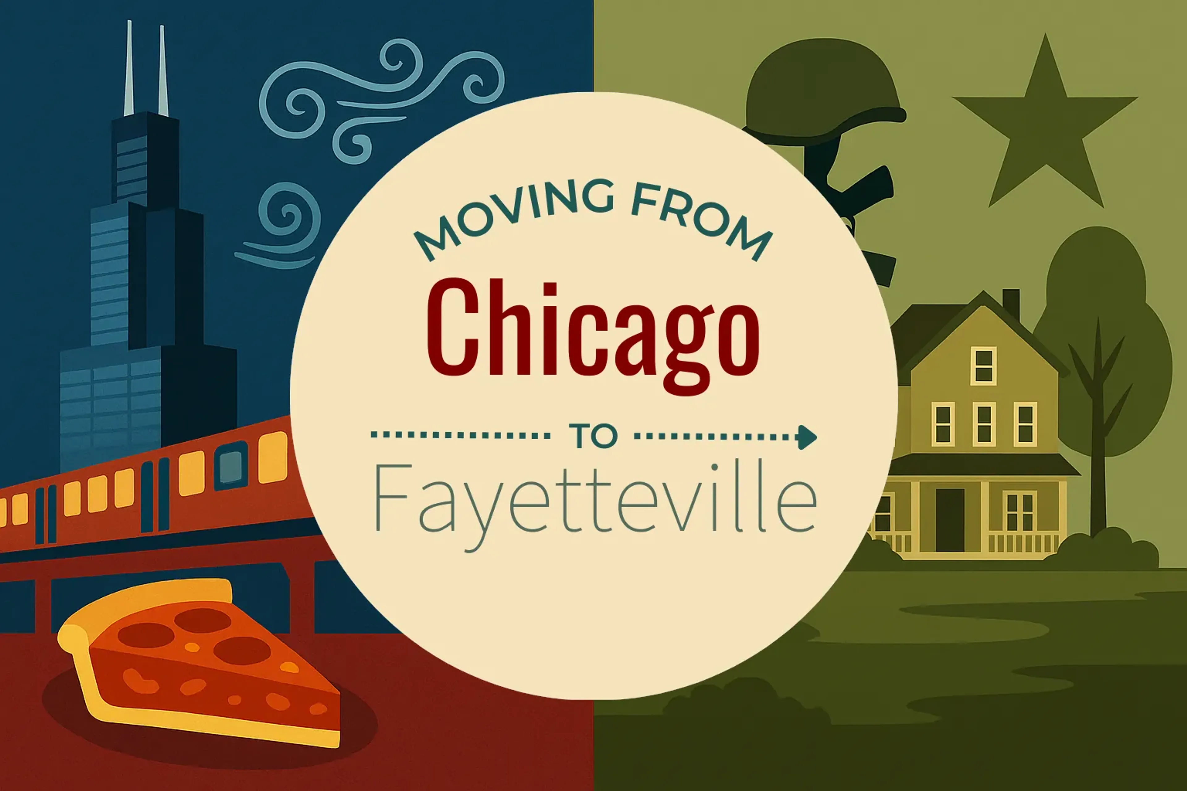 Side-by-side comparison of Chicago to Fayetteville moving companies
