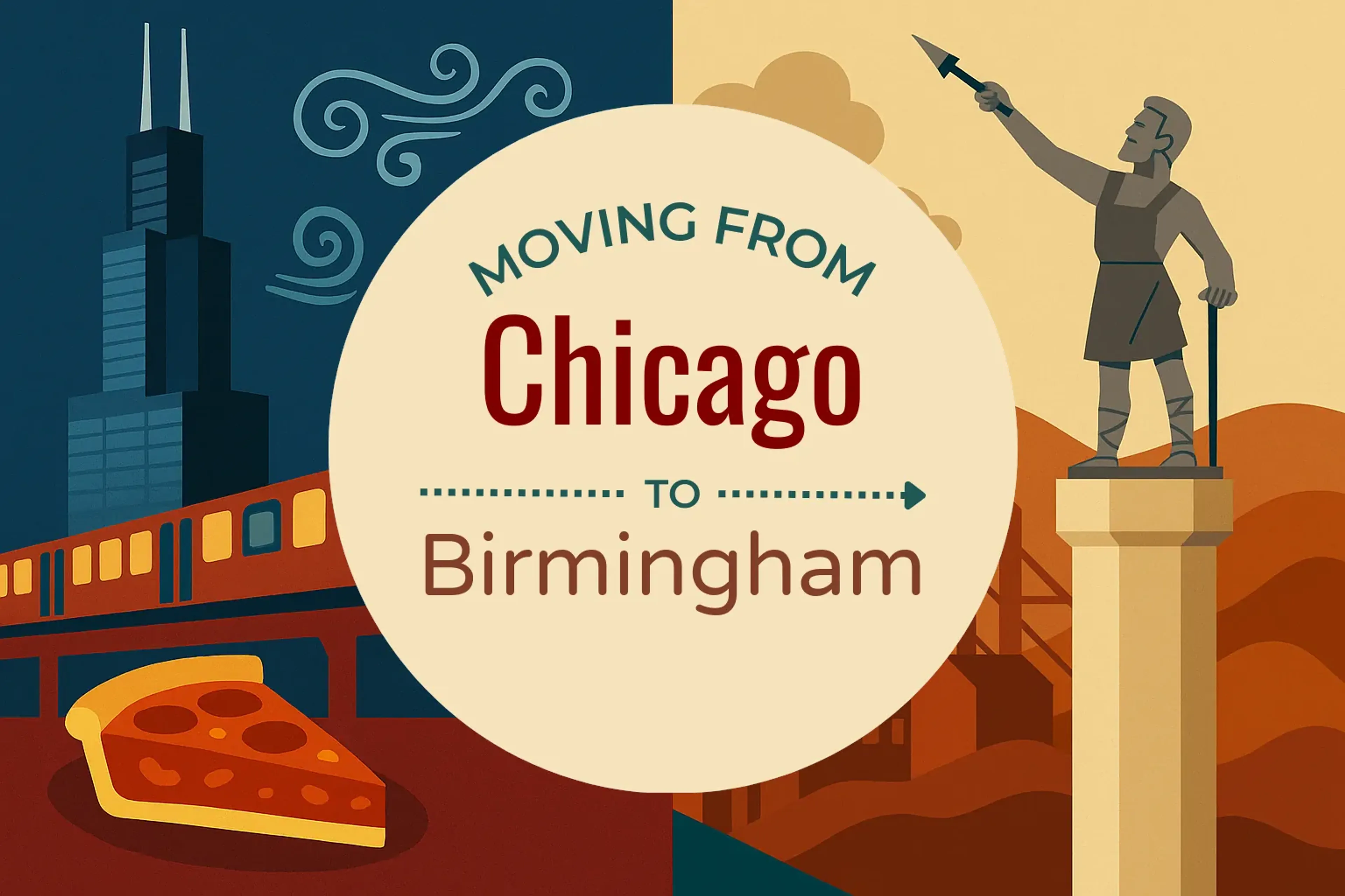 Side-by-side comparison of Chicago to Birmingham moving companies