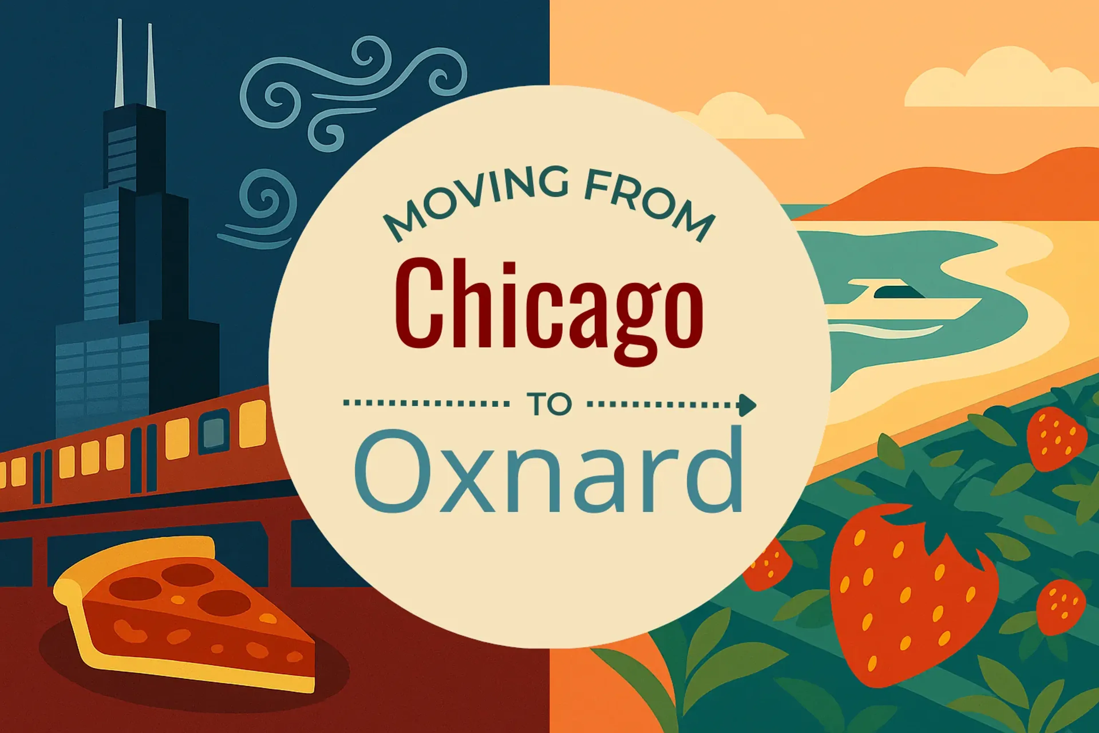 Side-by-side comparison of Chicago to Oxnard moving companies