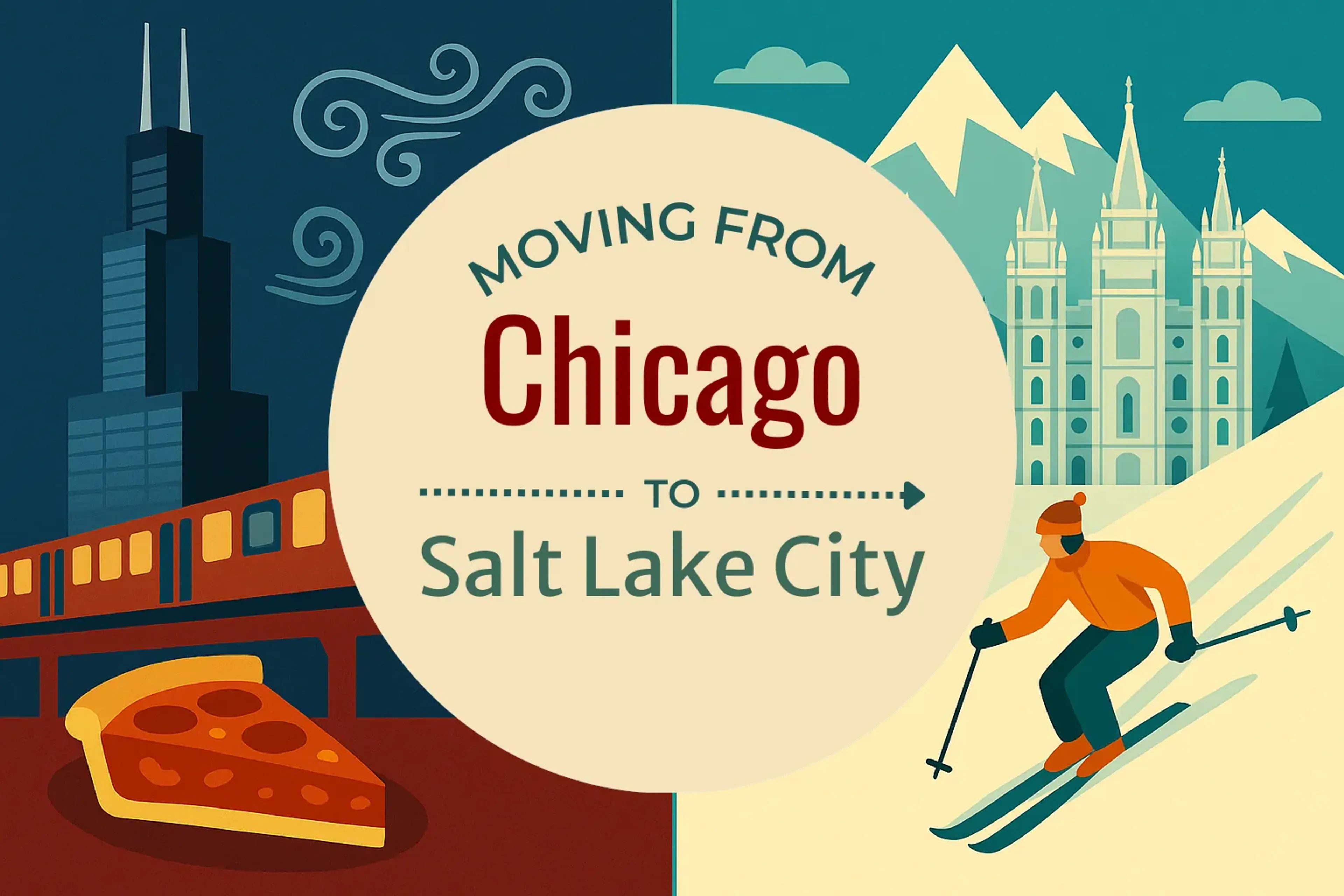 Side-by-side comparison of Chicago to Salt Lake City moving companies
