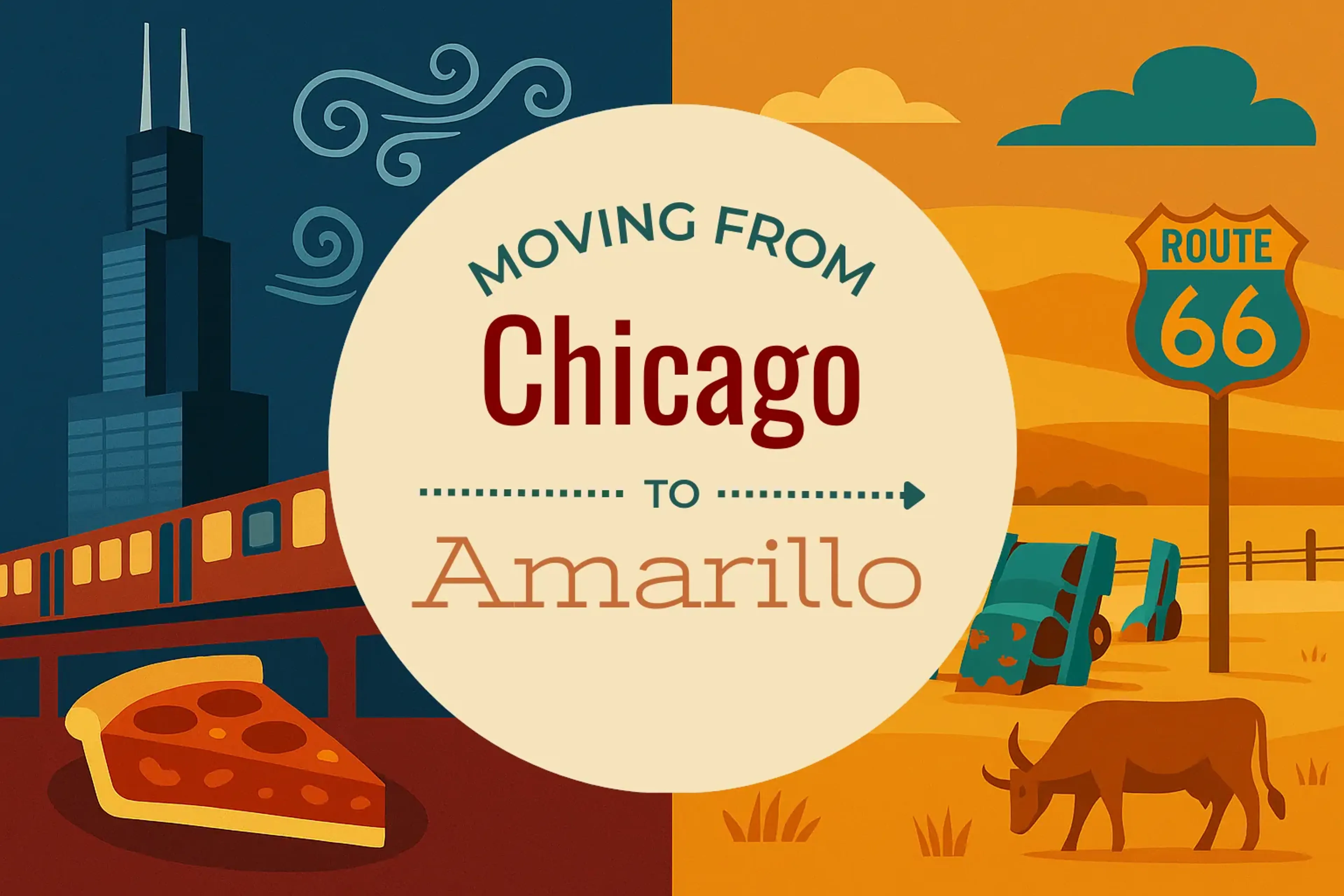 Side-by-side comparison of Chicago to Amarillo moving companies
