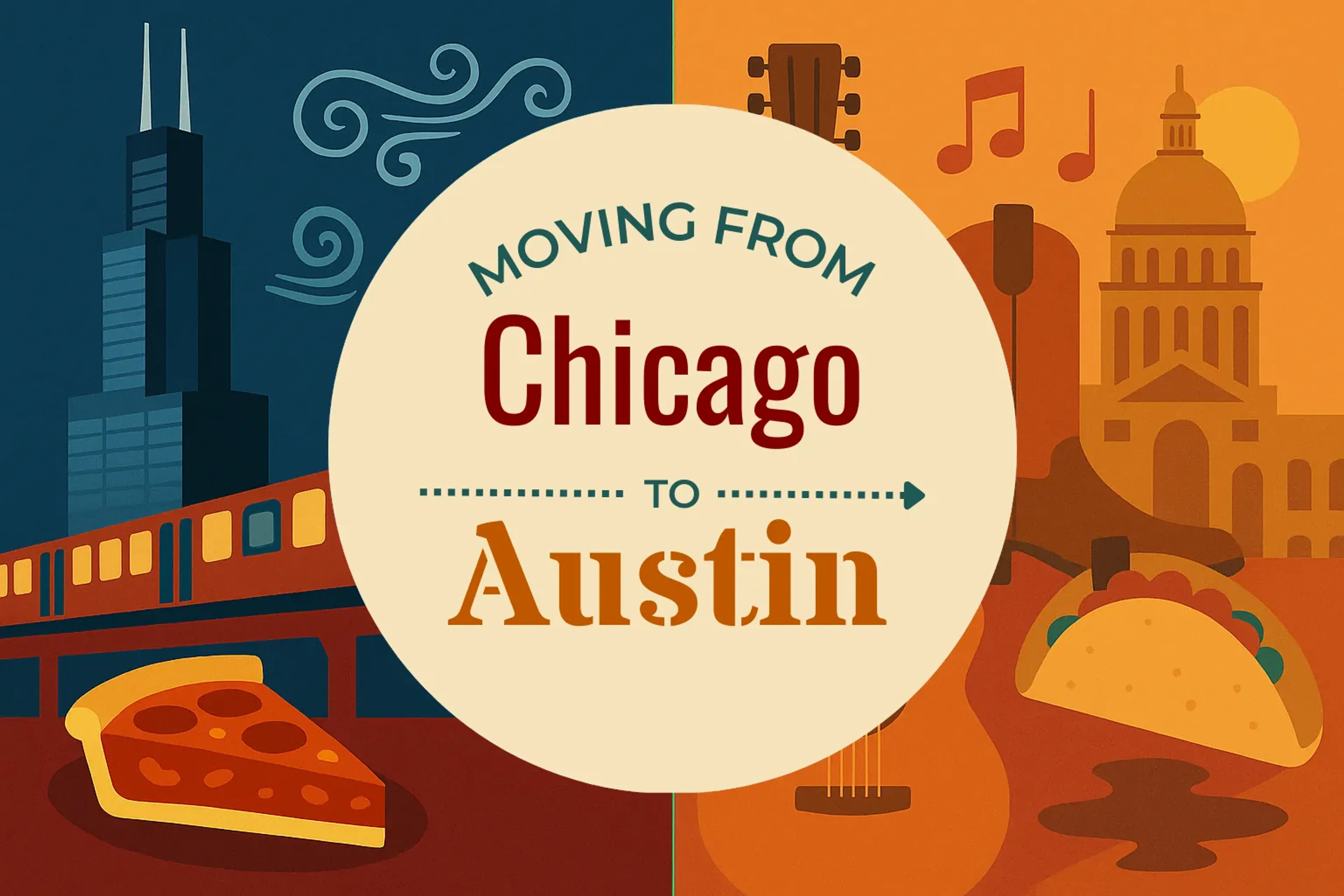 Side-by-side comparison of Chicago to Austin moving companies