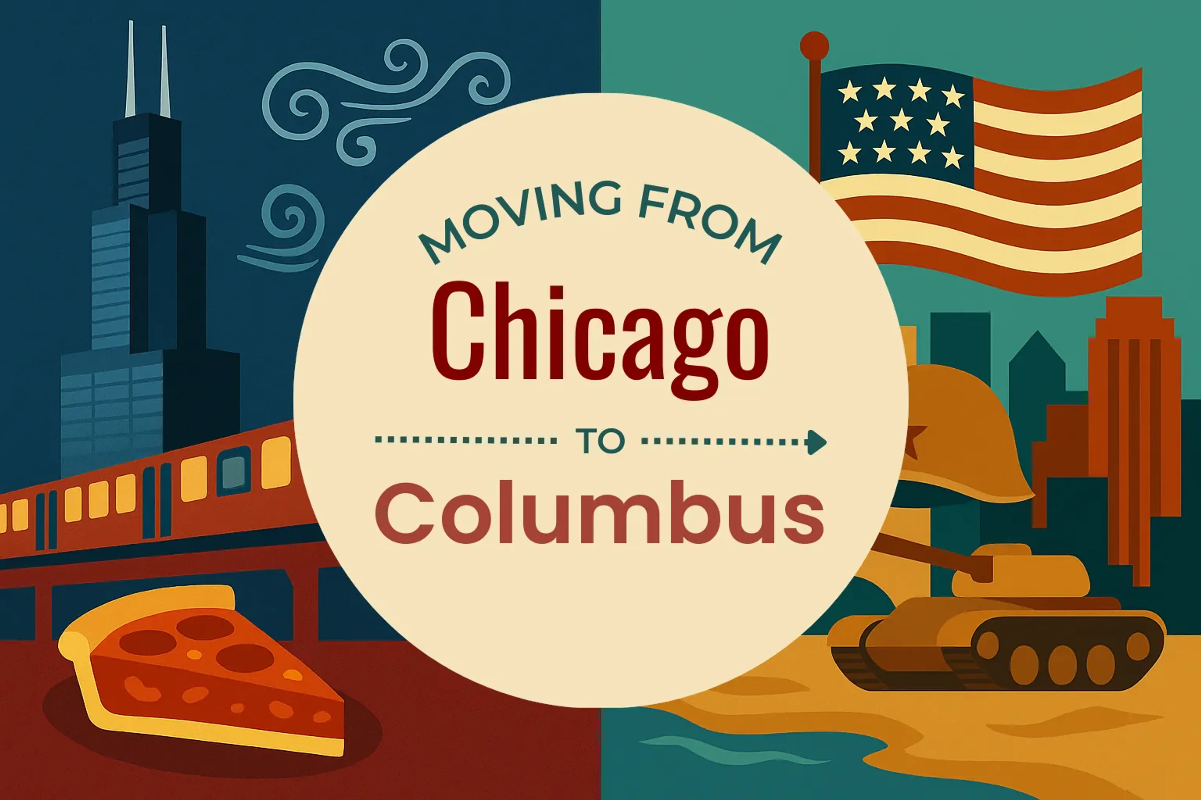 Side-by-side comparison of Chicago to Columbus moving companies