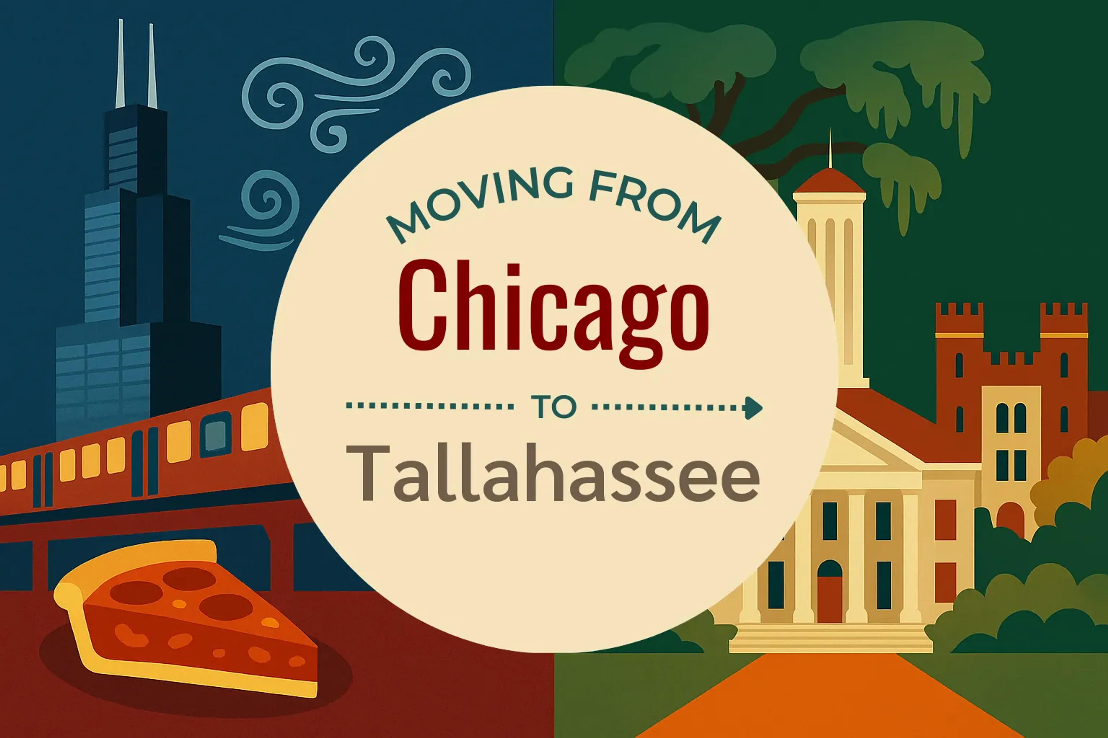Side-by-side comparison of Chicago to Tallahassee moving companies