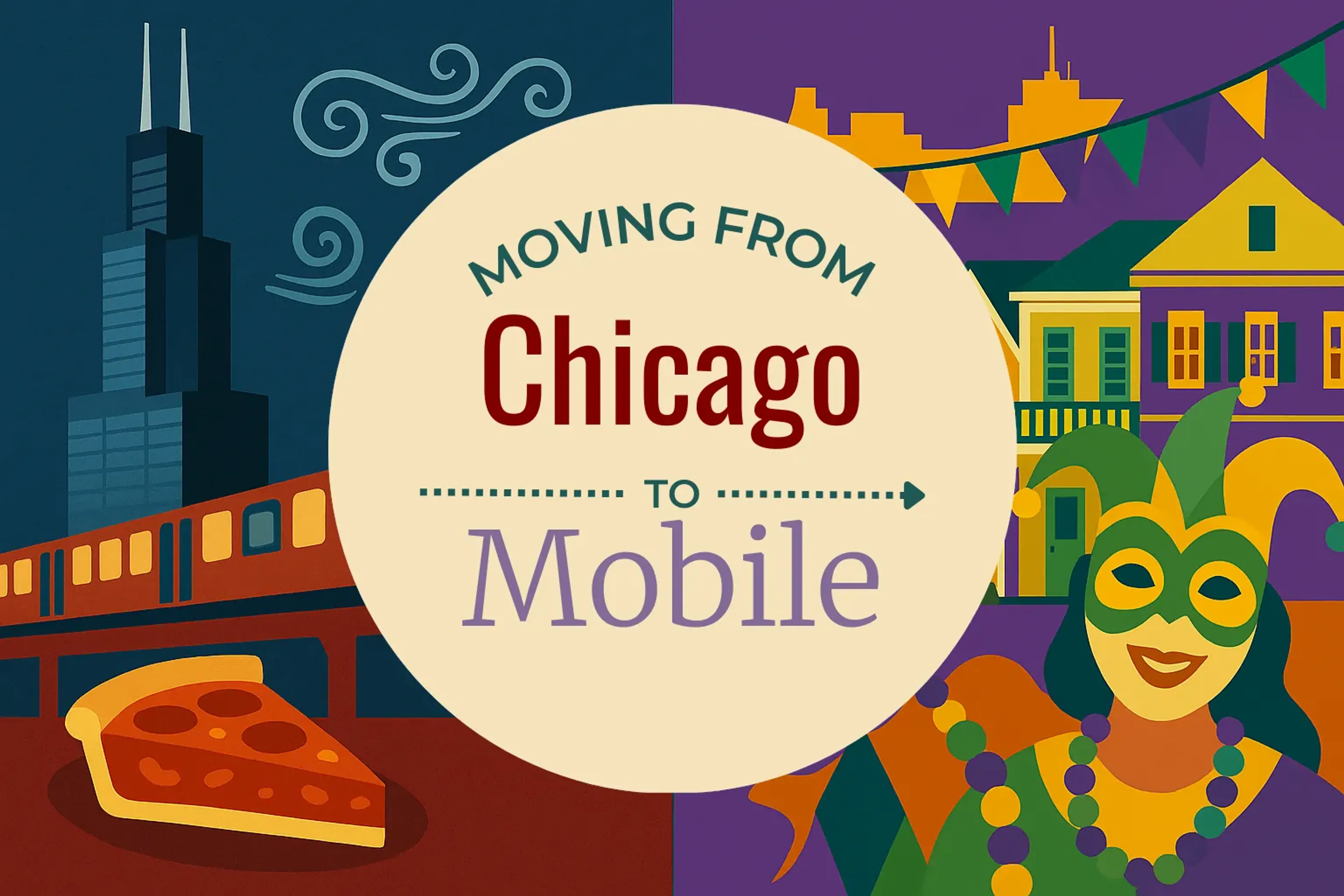 Side-by-side comparison of Chicago to Mobile moving companies