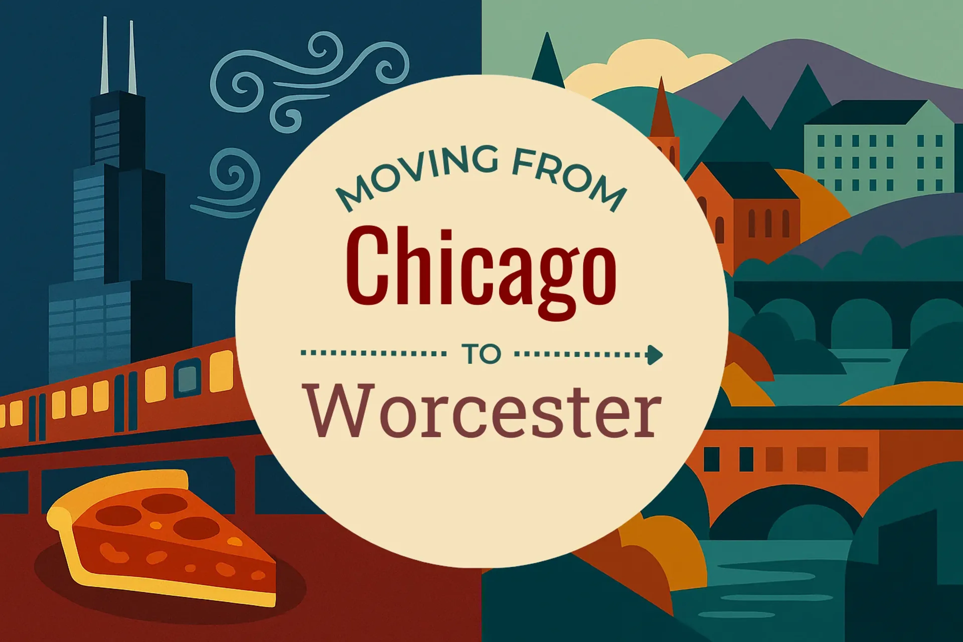 Side-by-side comparison of Chicago to Worcester moving companies