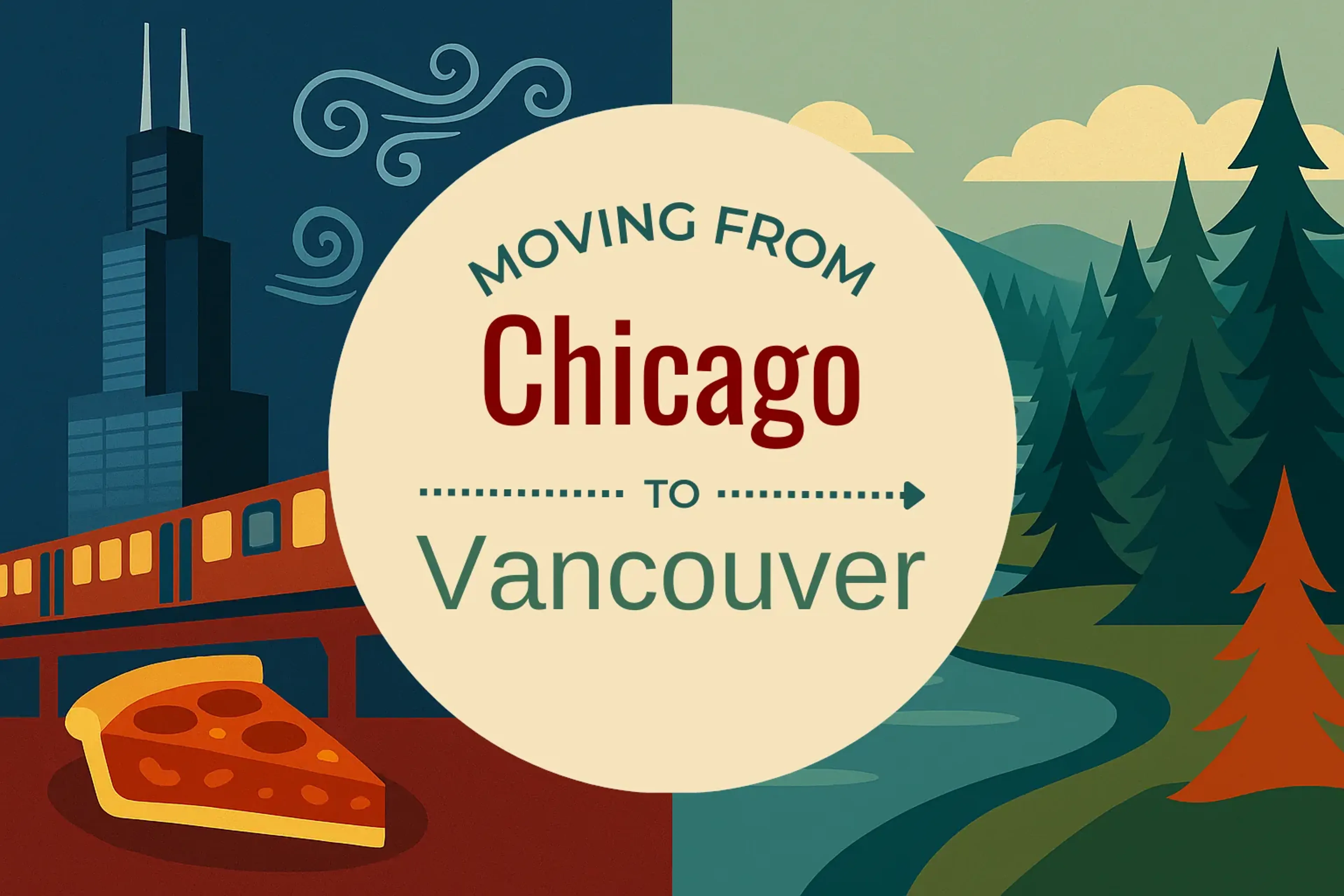 Side-by-side comparison of Chicago to Vancouver moving companies
