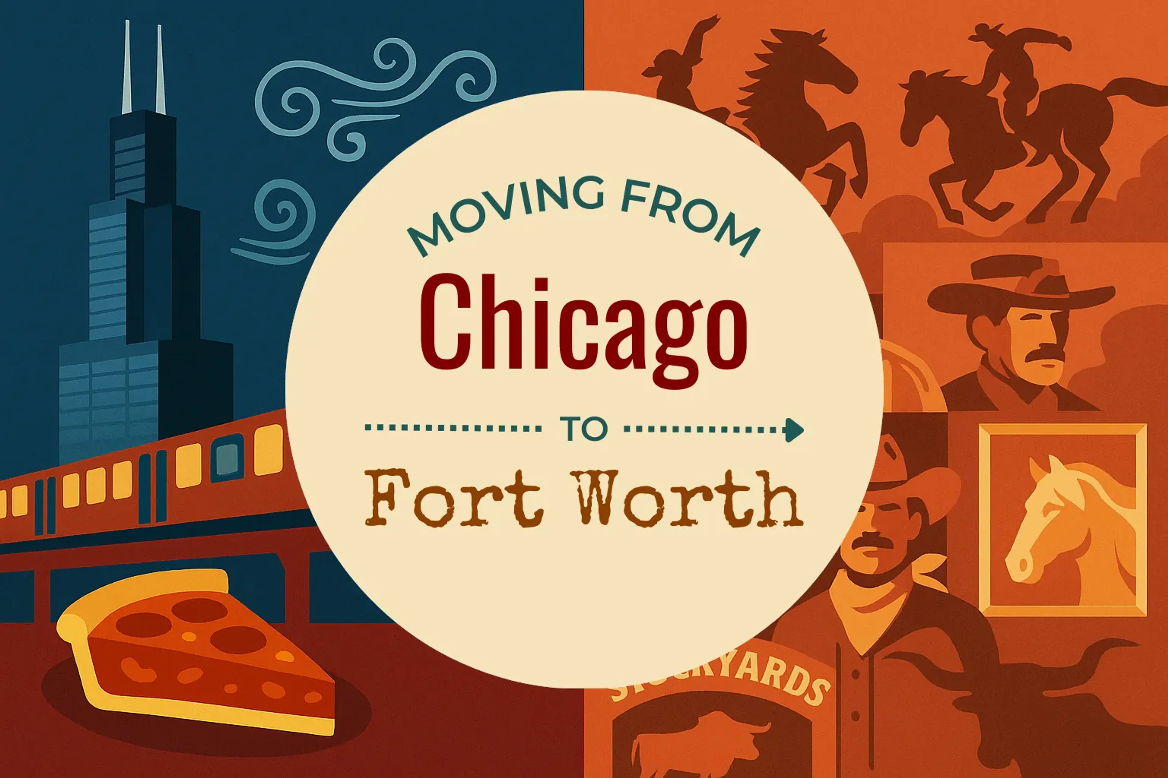 Side-by-side comparison of Chicago to Fort Worth moving companies