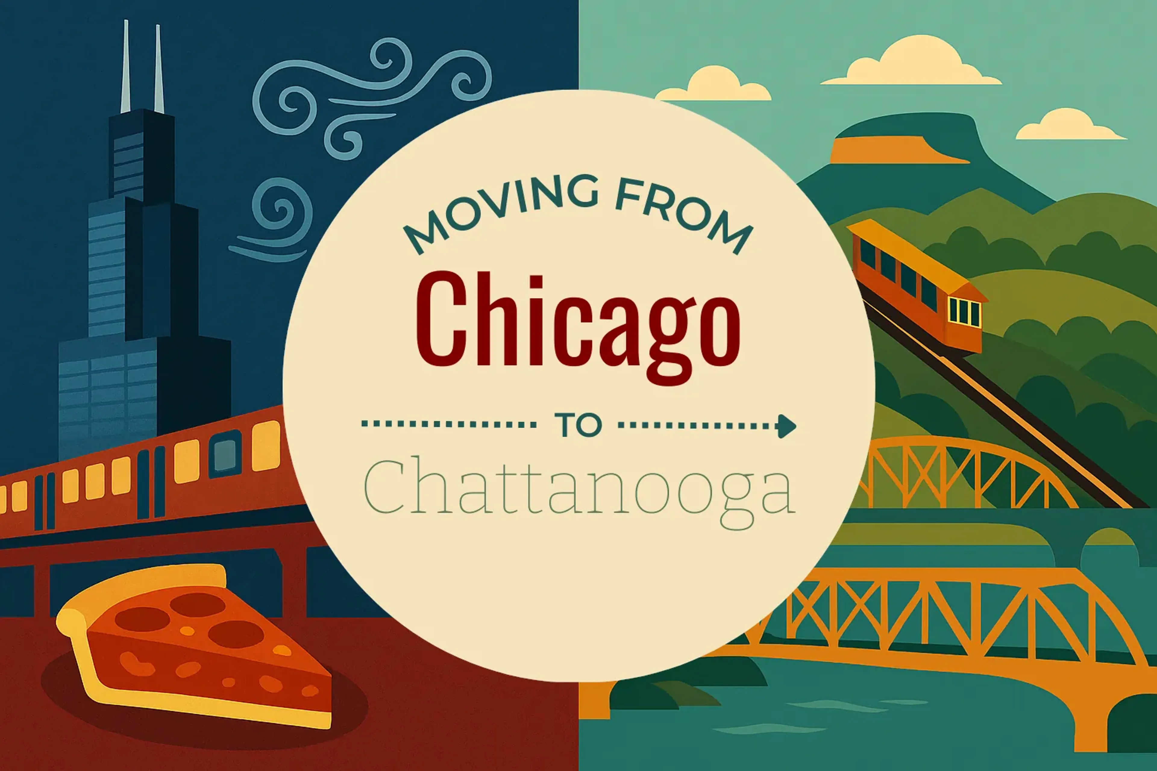 Side-by-side comparison of Chicago to Chattanooga moving companies