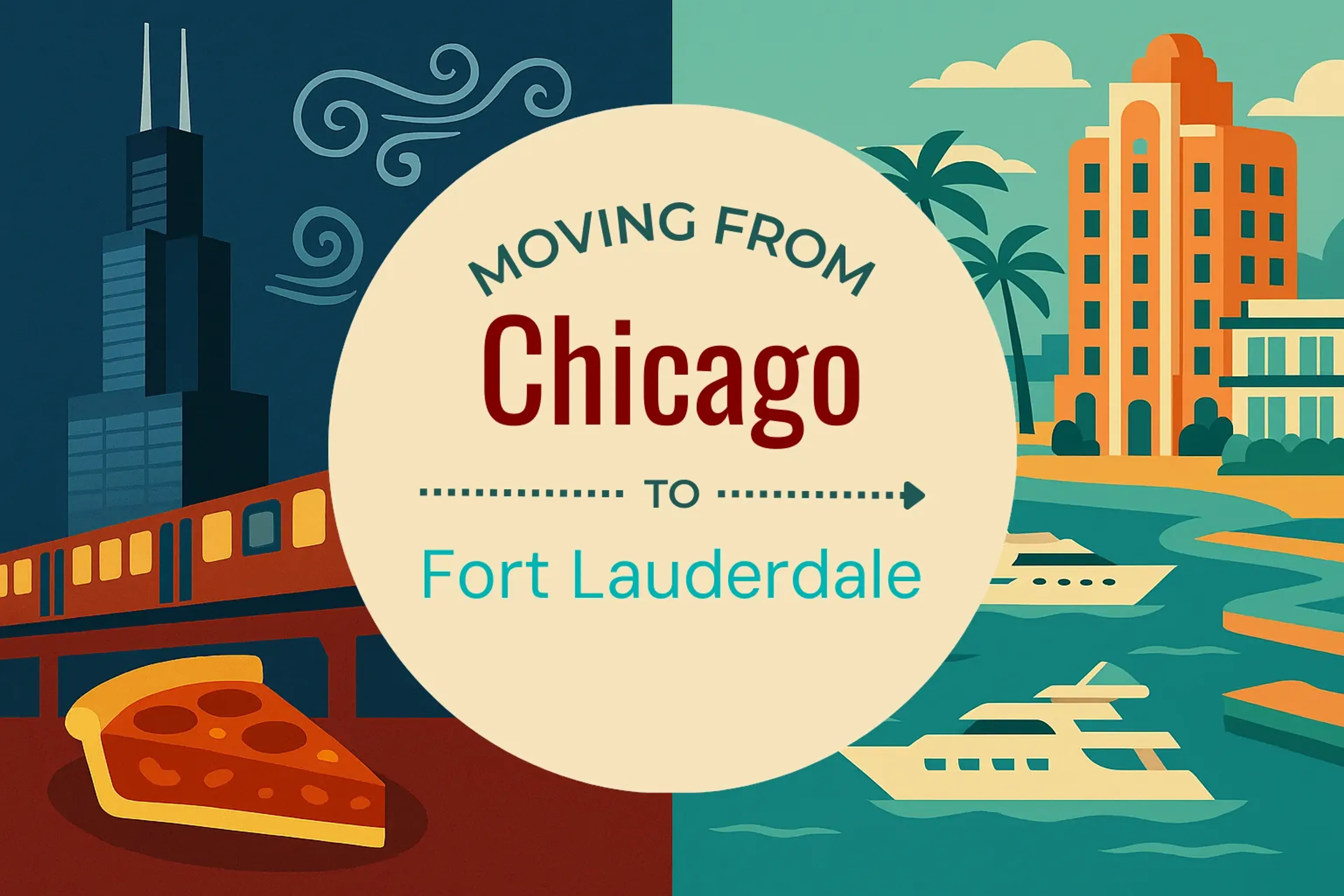 Side-by-side comparison of Chicago to Fort Lauderdale moving companies