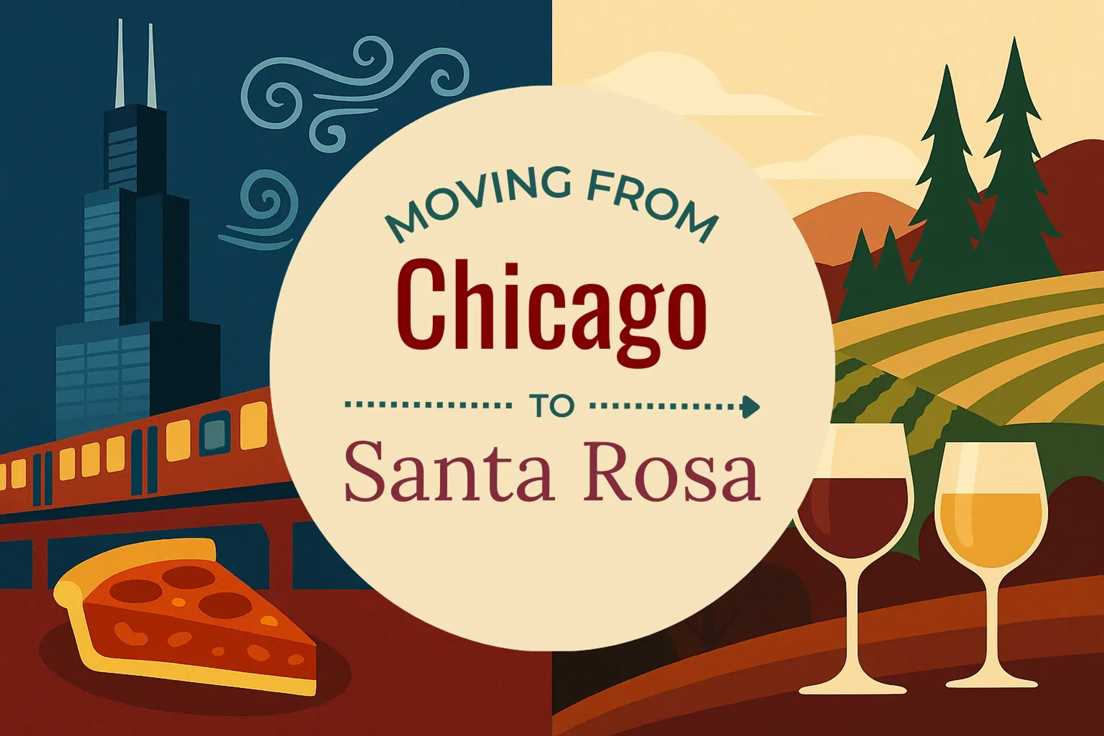 Side-by-side comparison of Chicago to Santa Rosa moving companies