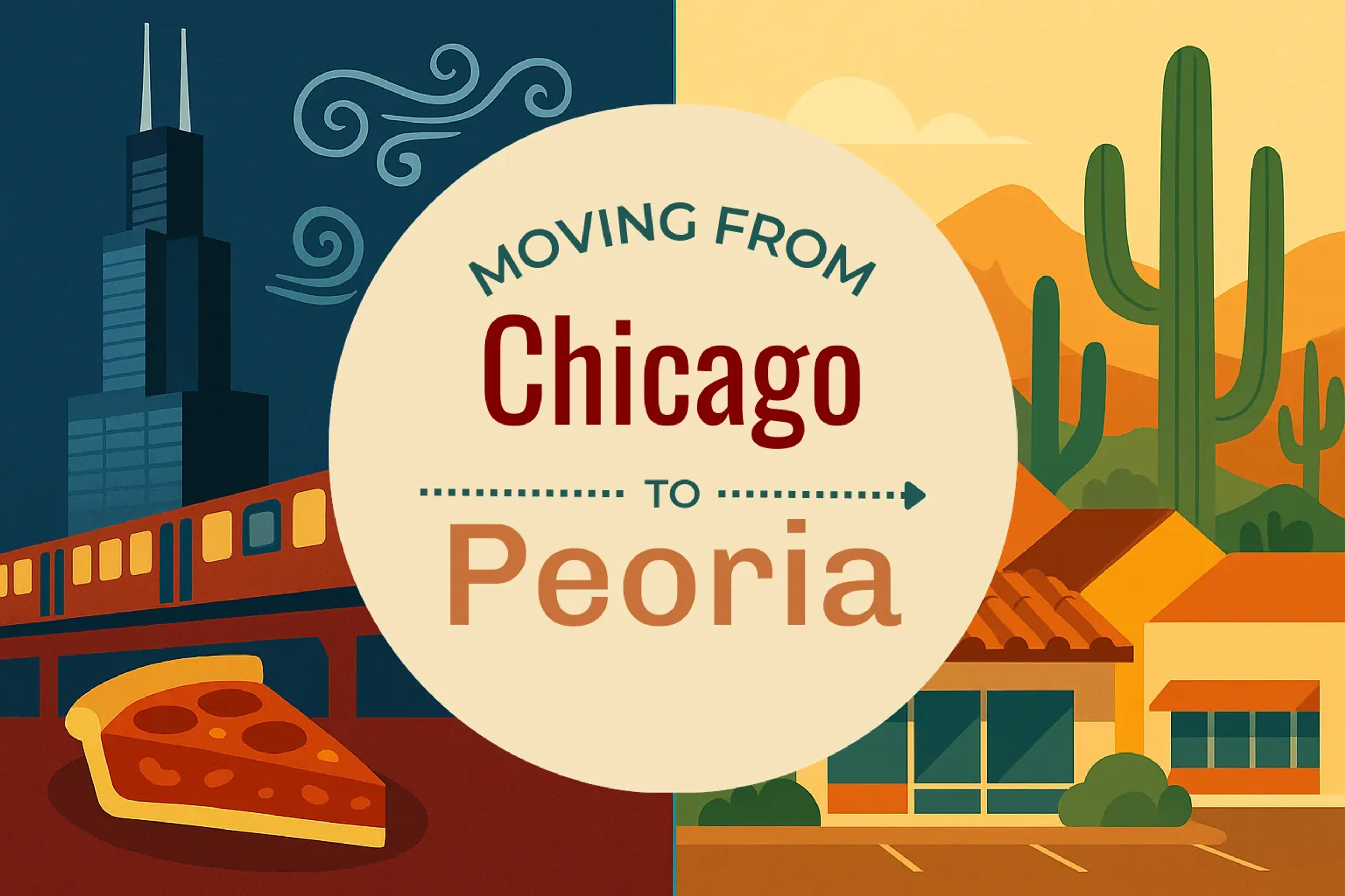 Side-by-side comparison of Chicago to Peoria moving companies