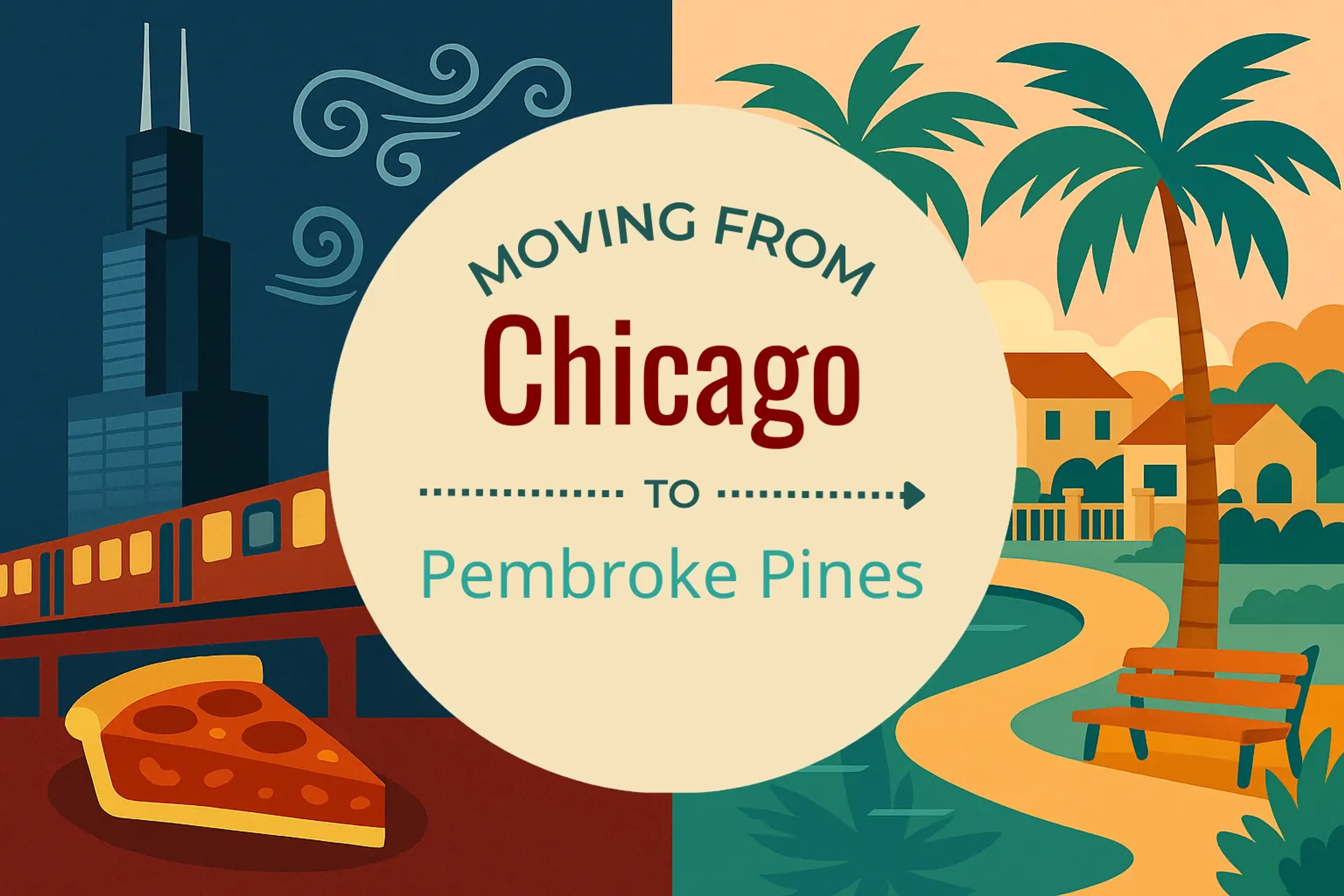 Side-by-side comparison of Chicago to Pembroke Pines moving companies