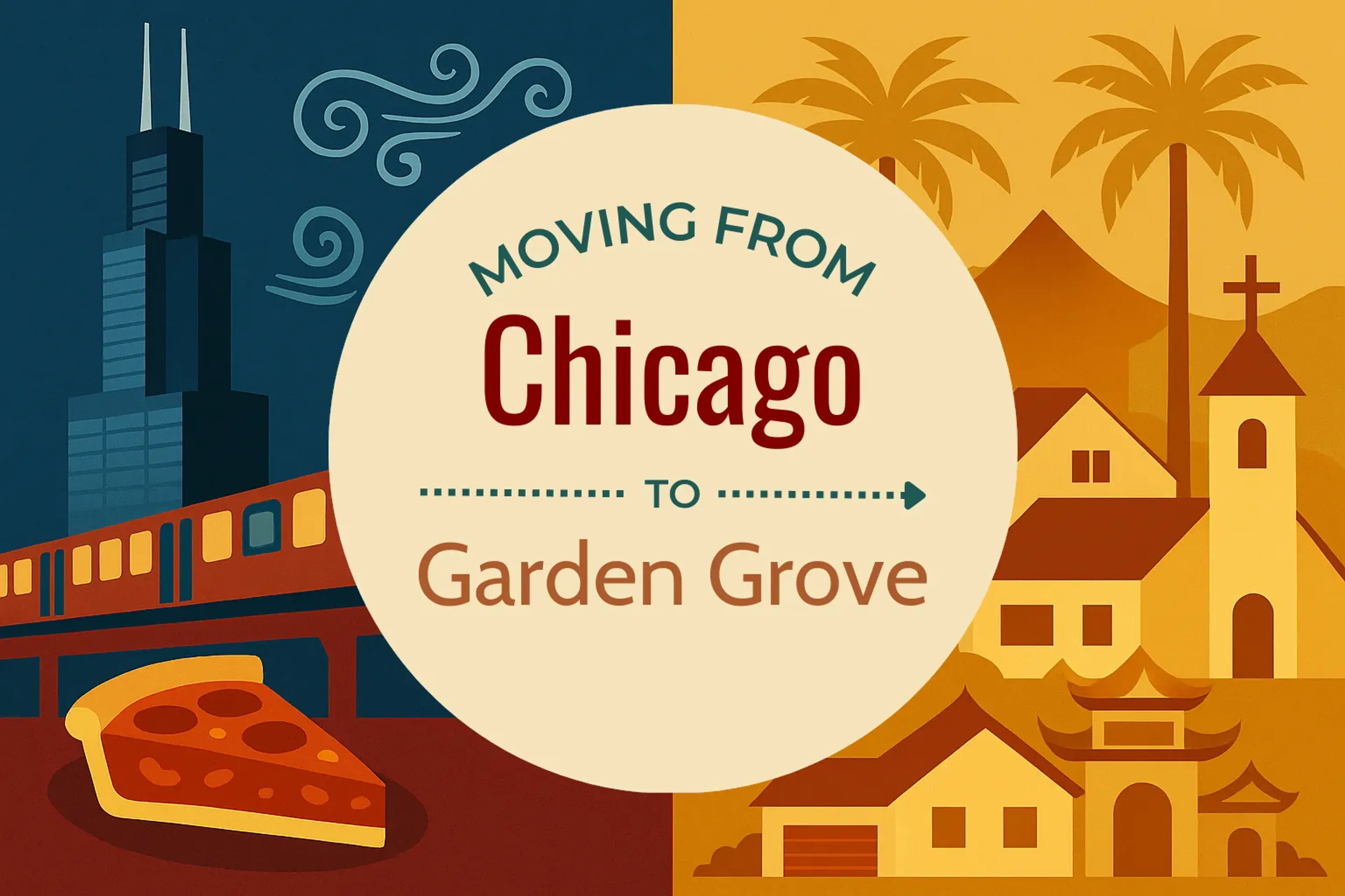 Side-by-side comparison of Chicago to Garden Grove moving companies