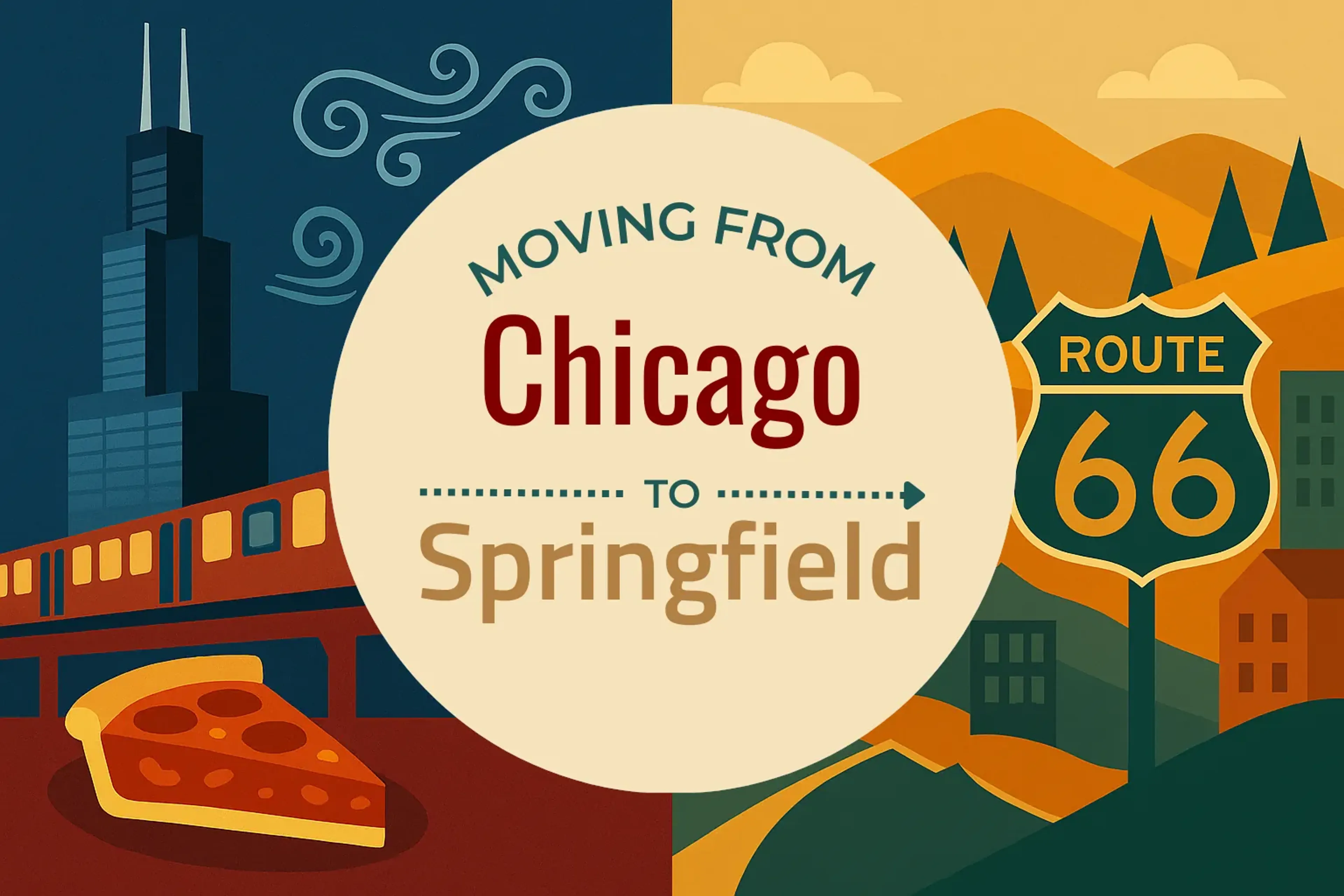 Side-by-side comparison of Chicago to Springfield moving companies