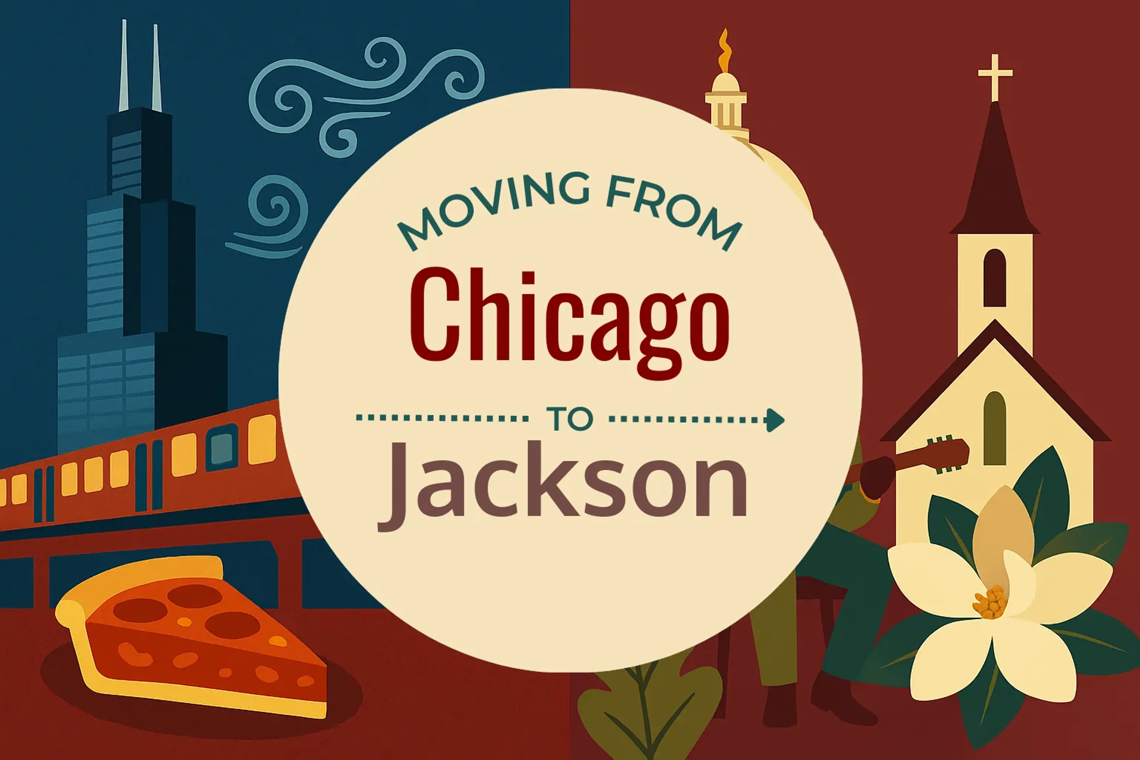 Side-by-side comparison of Chicago to Jackson moving companies