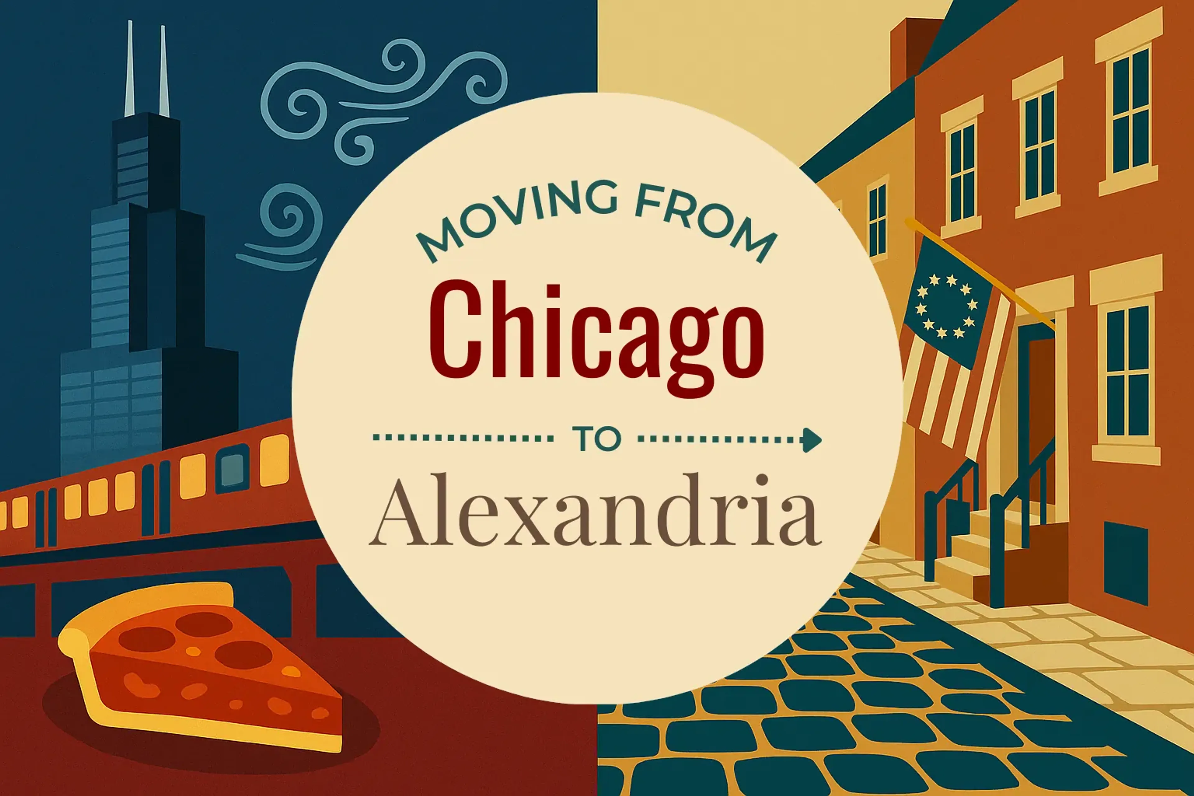 Side-by-side comparison of Chicago to Alexandria moving companies