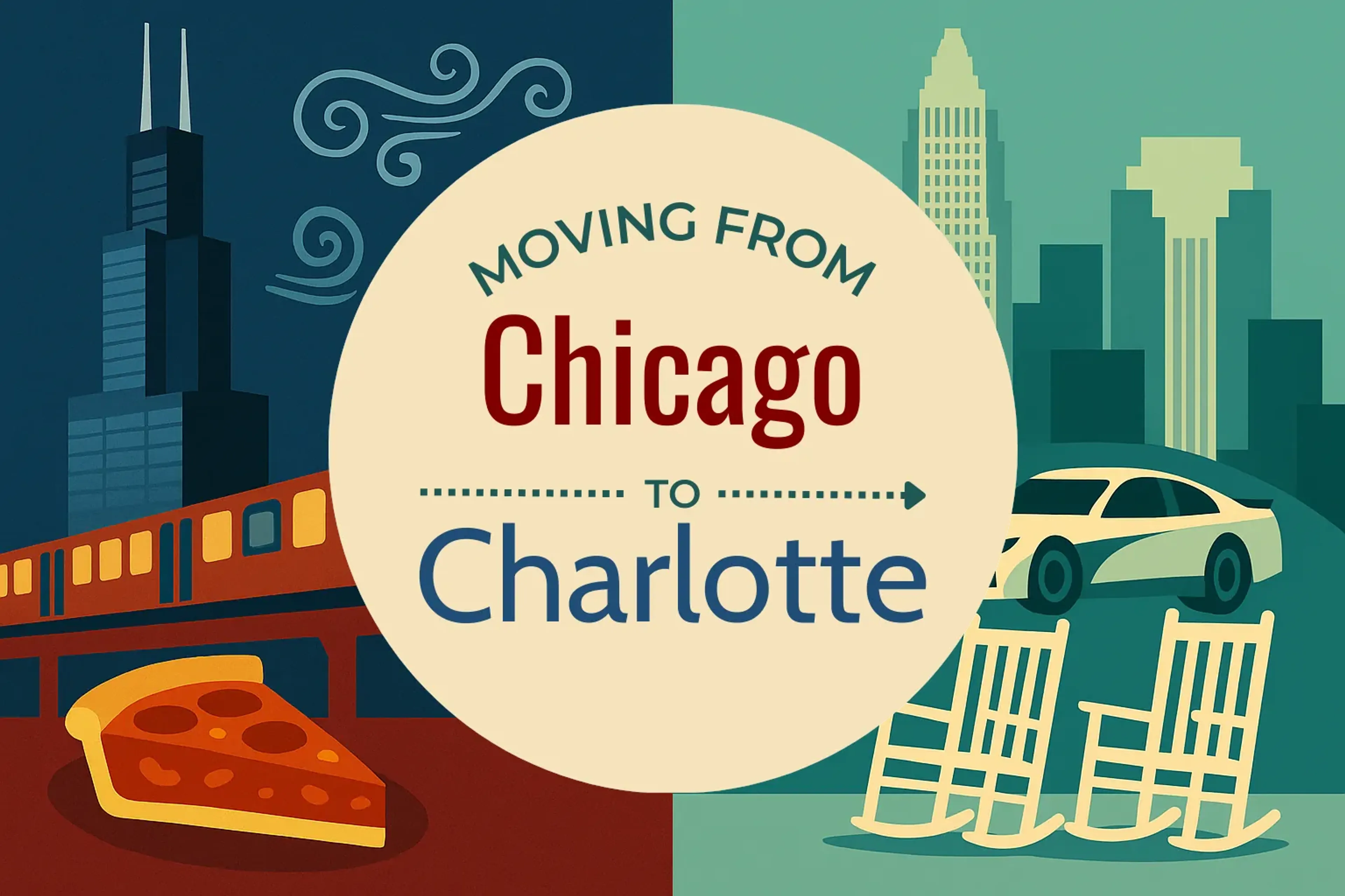 Side-by-side comparison of Chicago to Charlotte moving companies