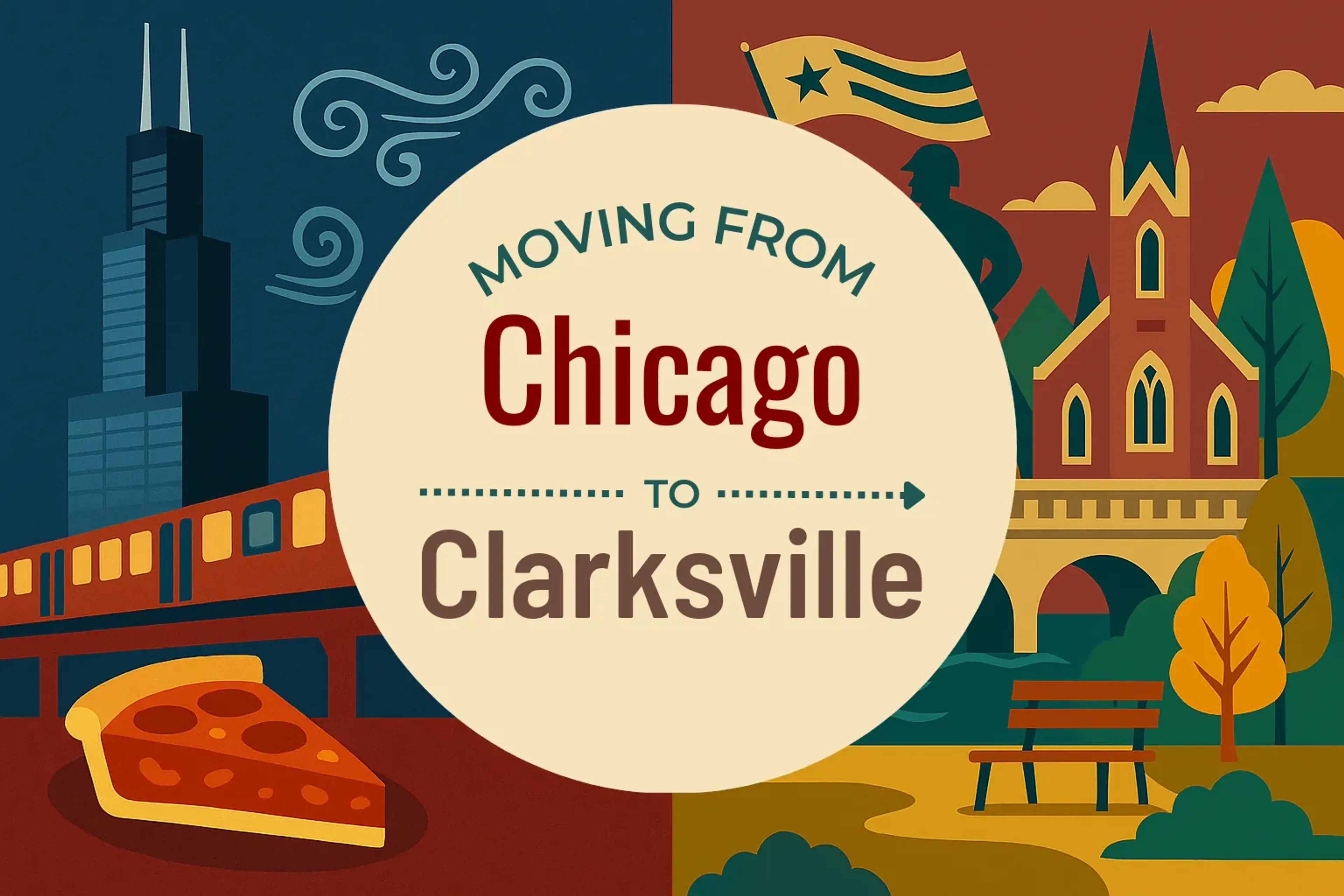 Side-by-side comparison of Chicago to Clarksville moving companies