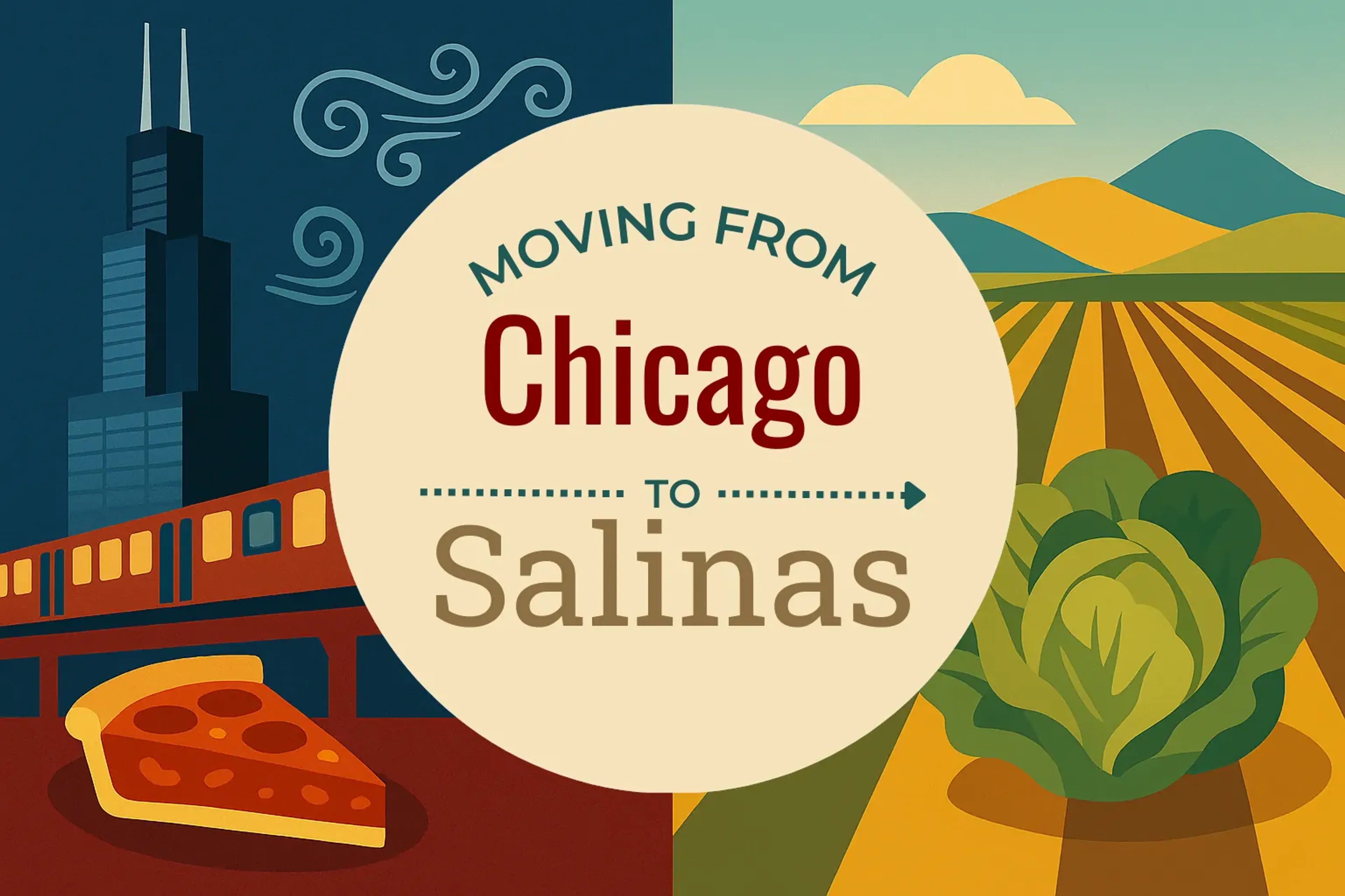 Side-by-side comparison of Chicago to Salinas moving companies