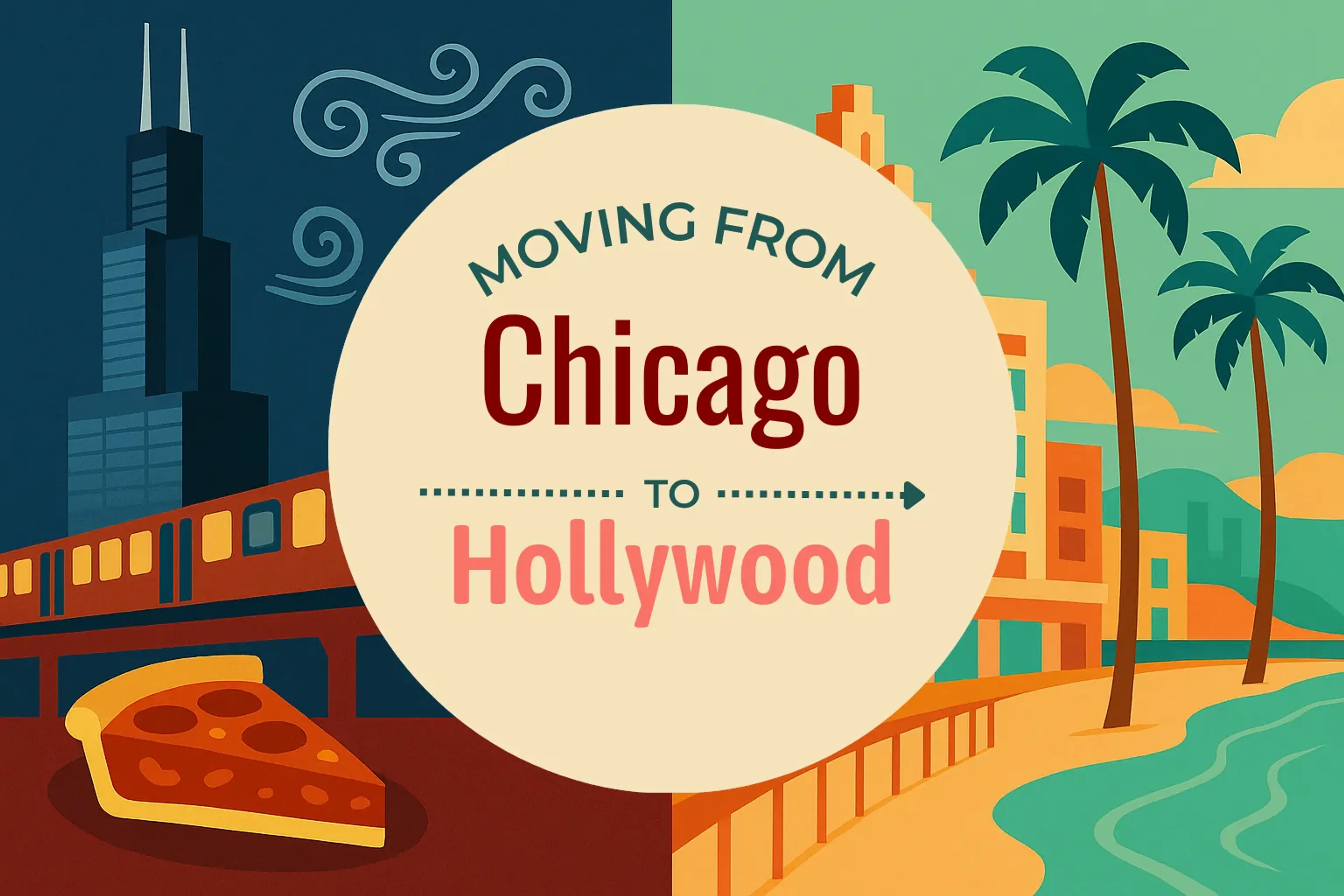 Side-by-side comparison of Chicago to Hollywood moving companies