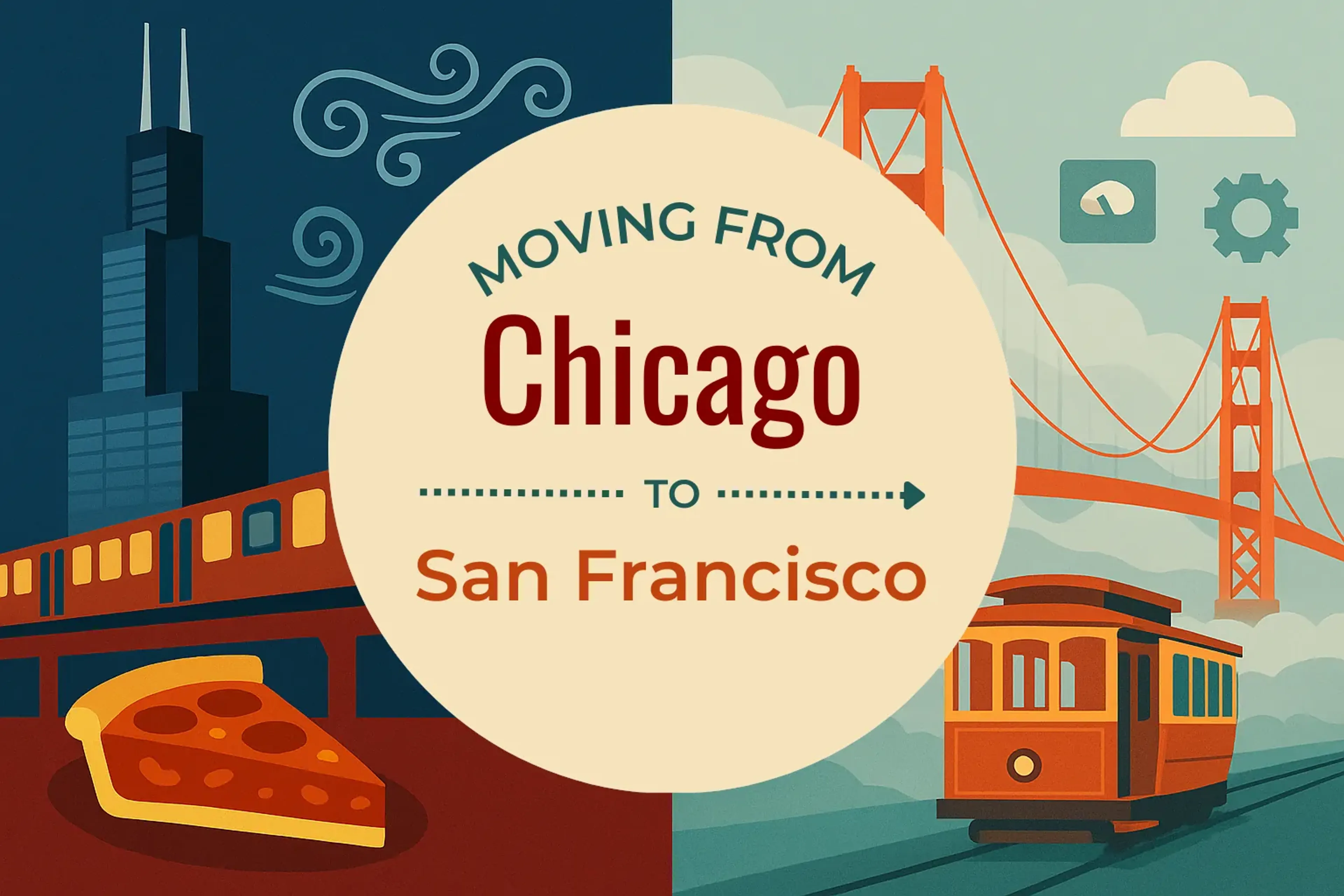 Side-by-side comparison of Chicago to San Francisco moving companies