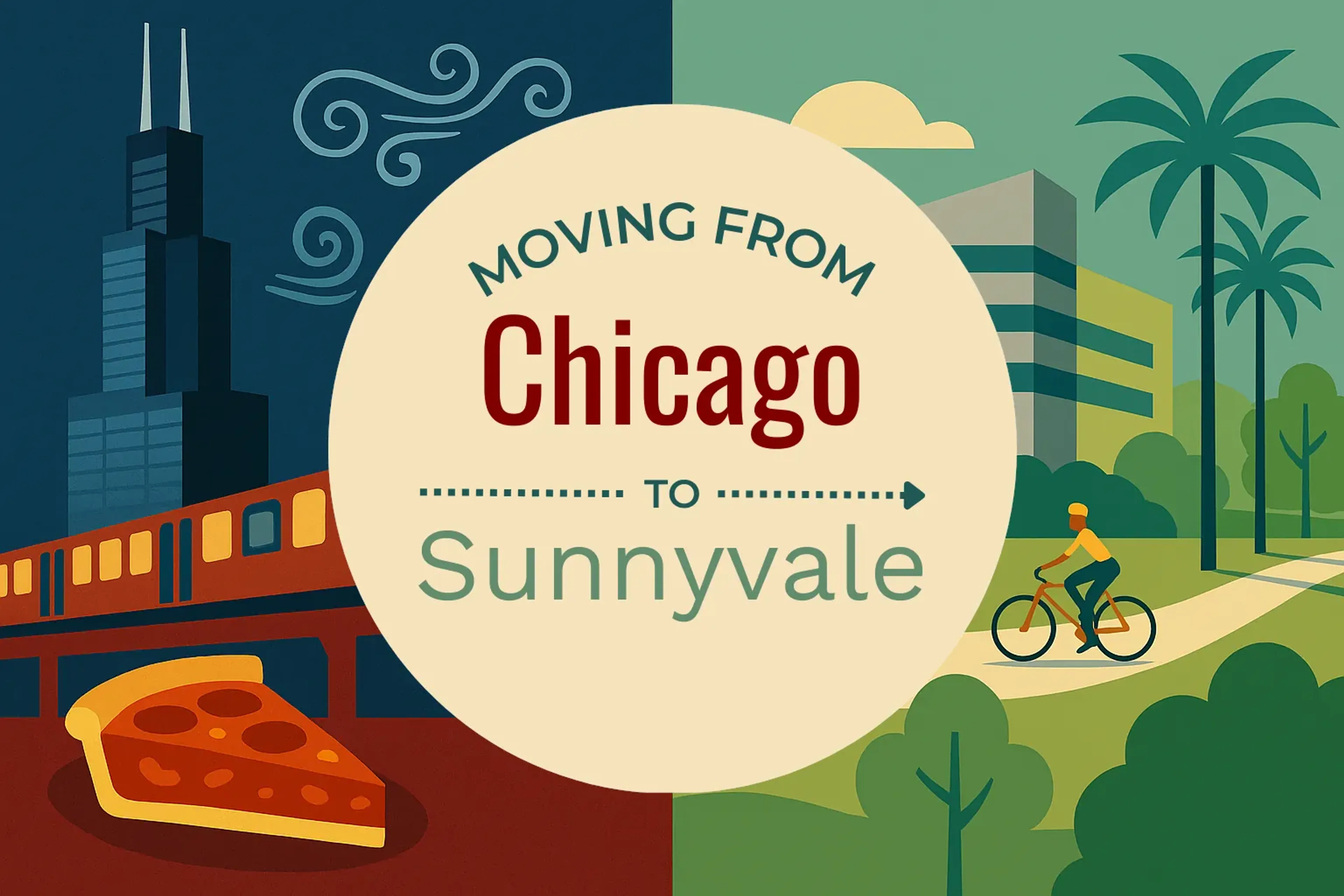 Side-by-side comparison of Chicago to Sunnyvale moving companies