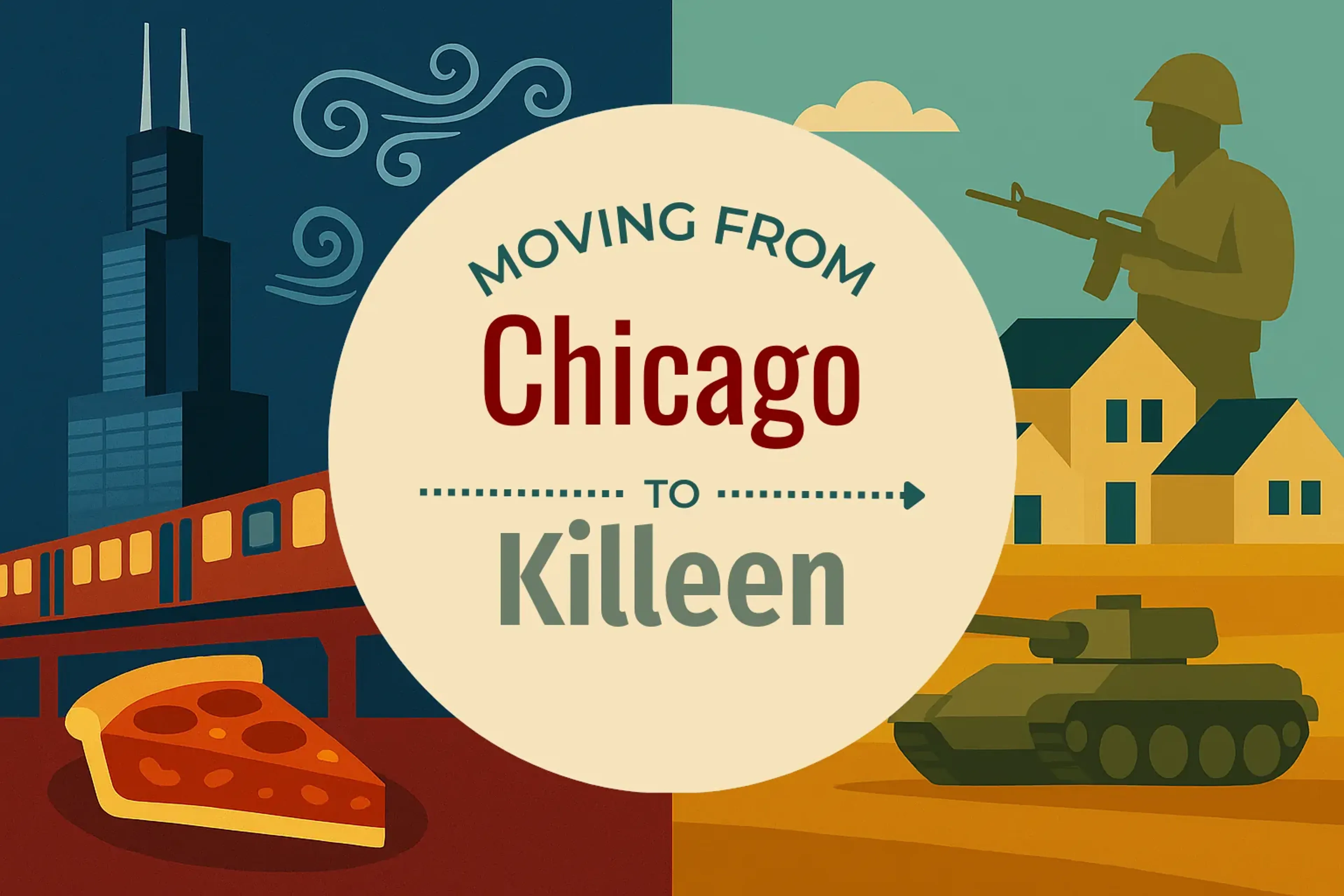 Side-by-side comparison of Chicago to Killeen moving companies