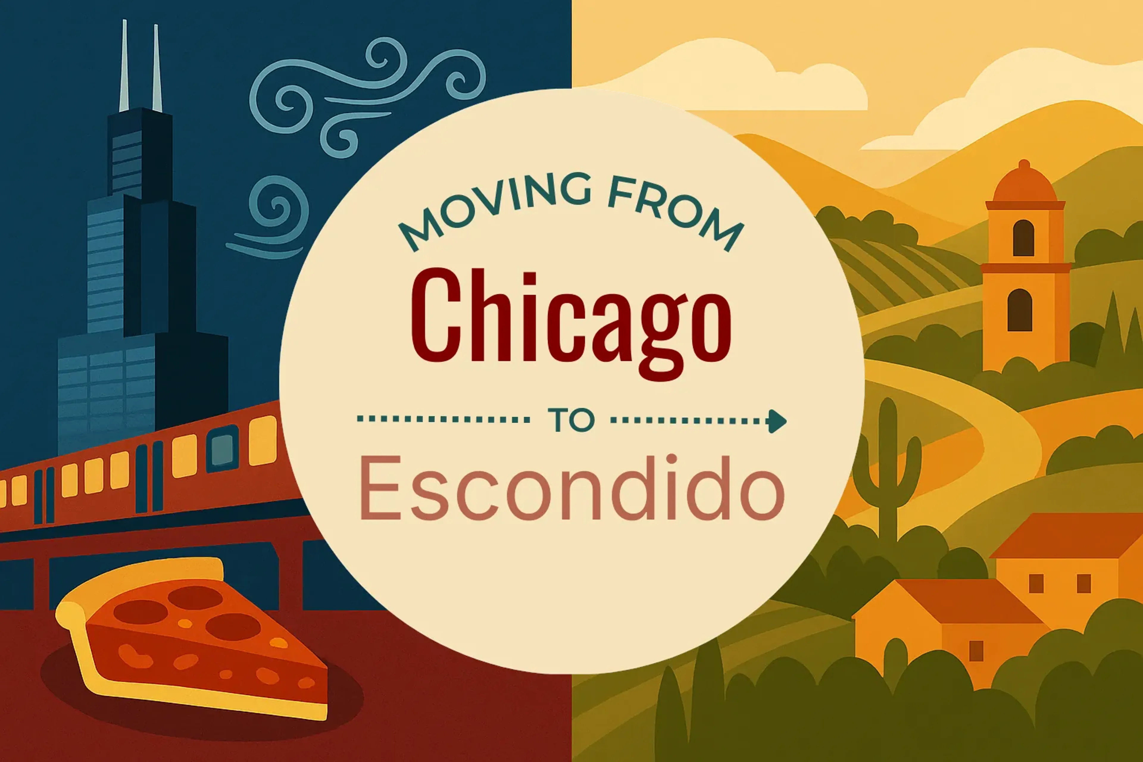 Side-by-side comparison of Chicago to Escondido moving companies