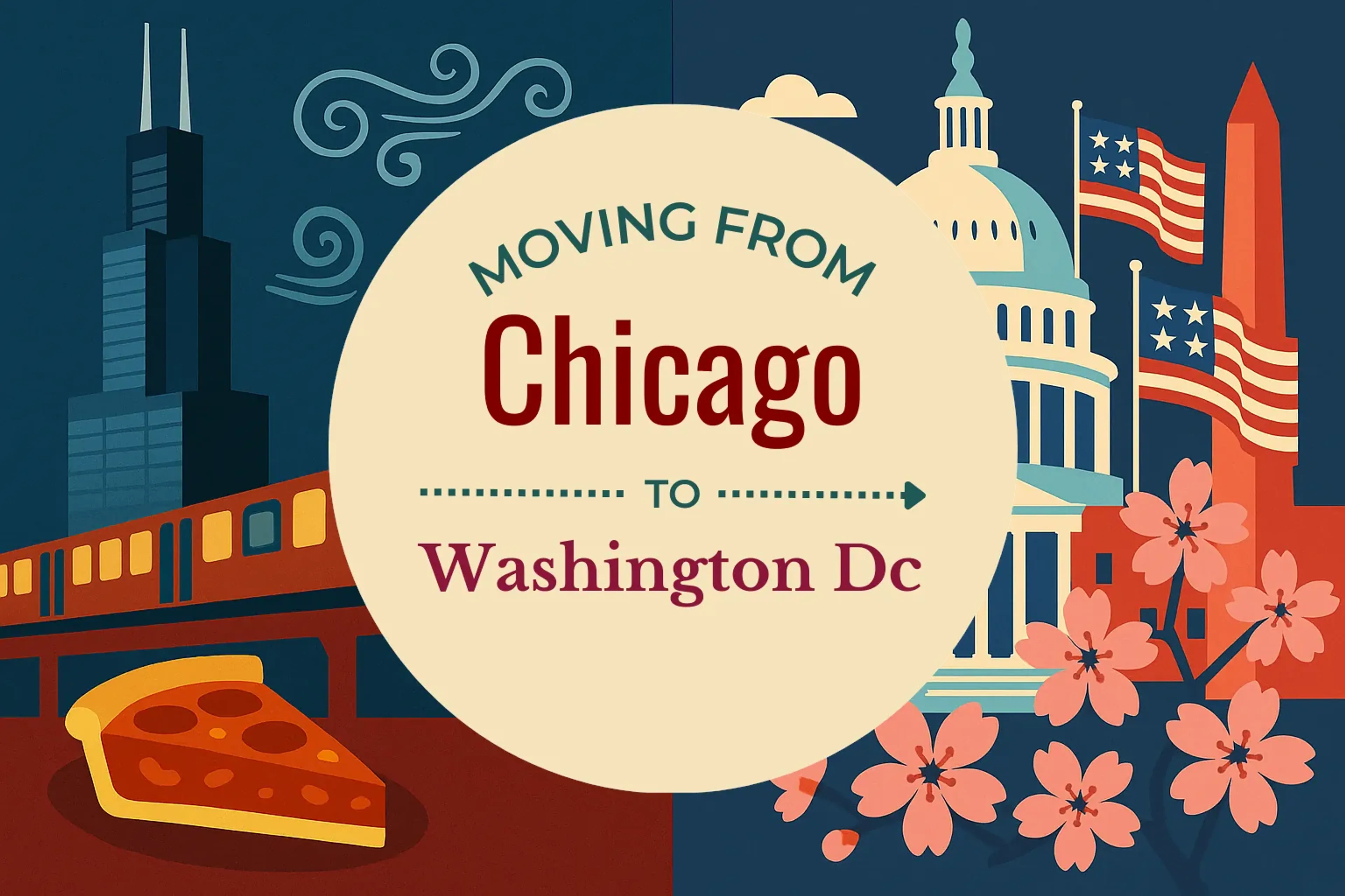 Side-by-side comparison of Chicago to Washington DC moving companies