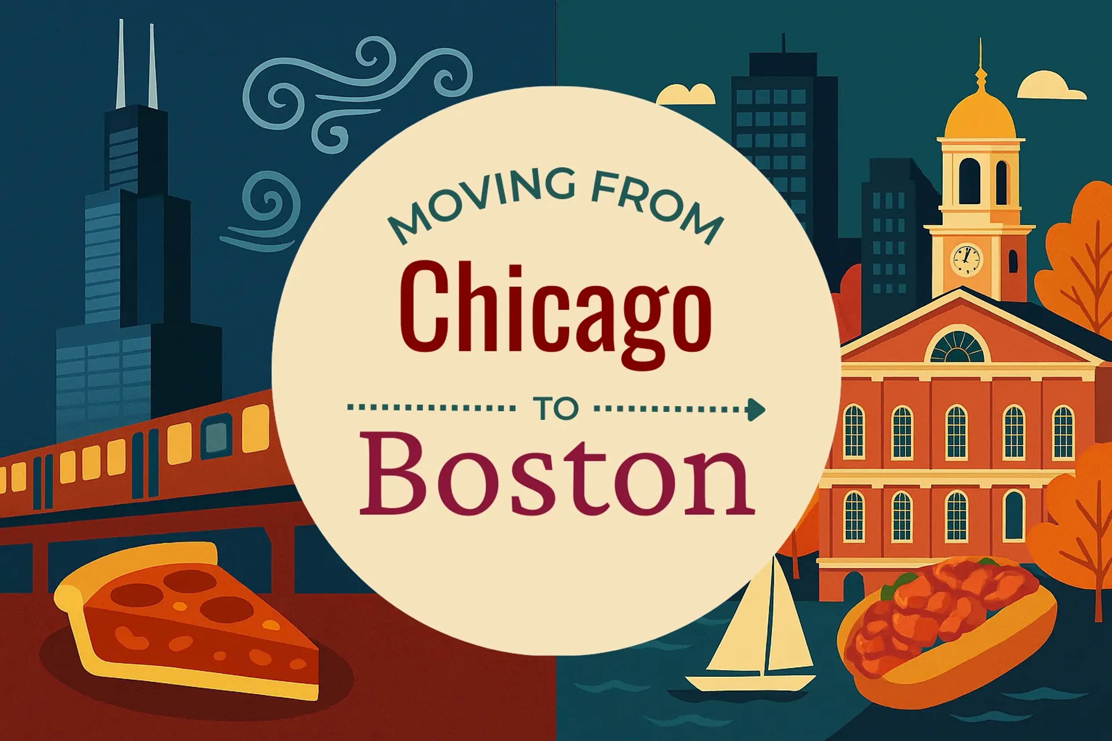 Side-by-side comparison of Chicago to Boston moving companies