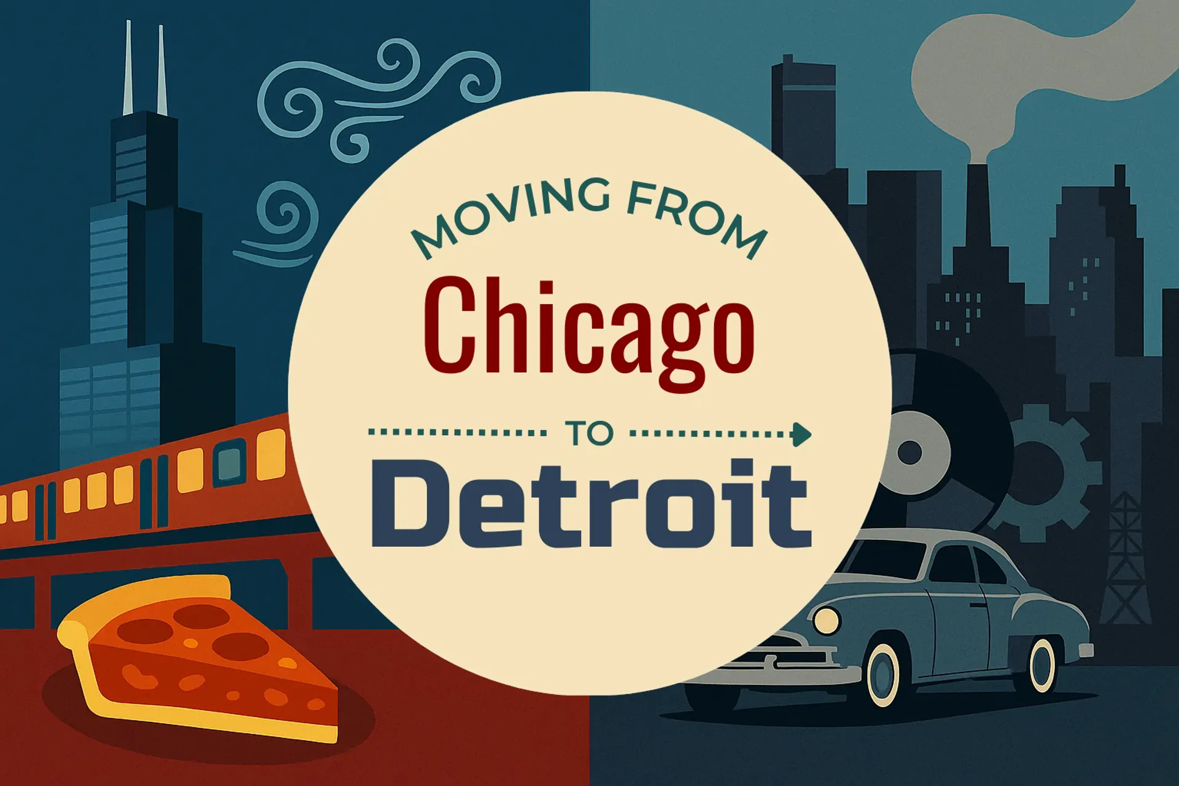 Side-by-side comparison of Chicago to Detroit moving companies