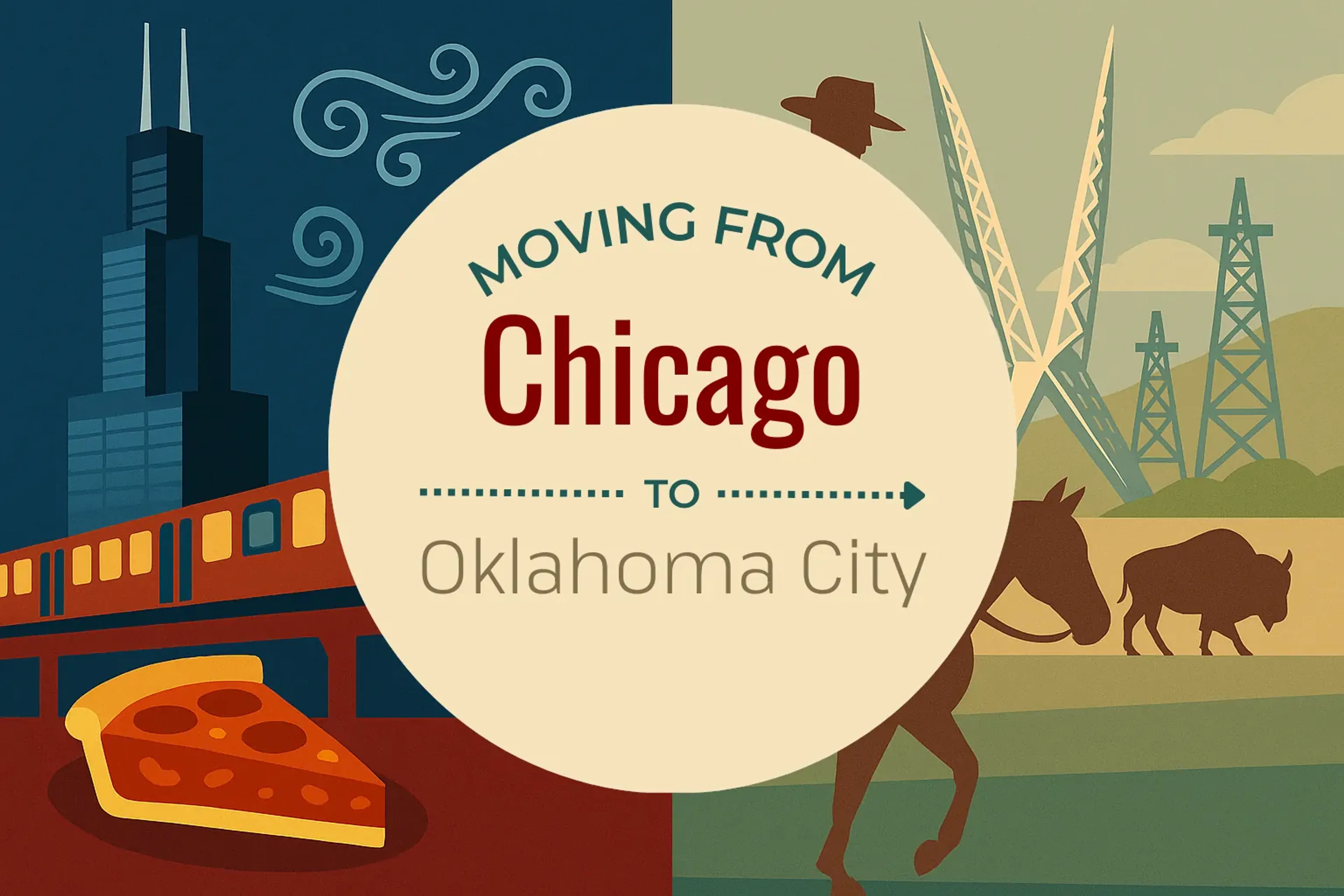 Side-by-side comparison of Chicago to Oklahoma City moving companies