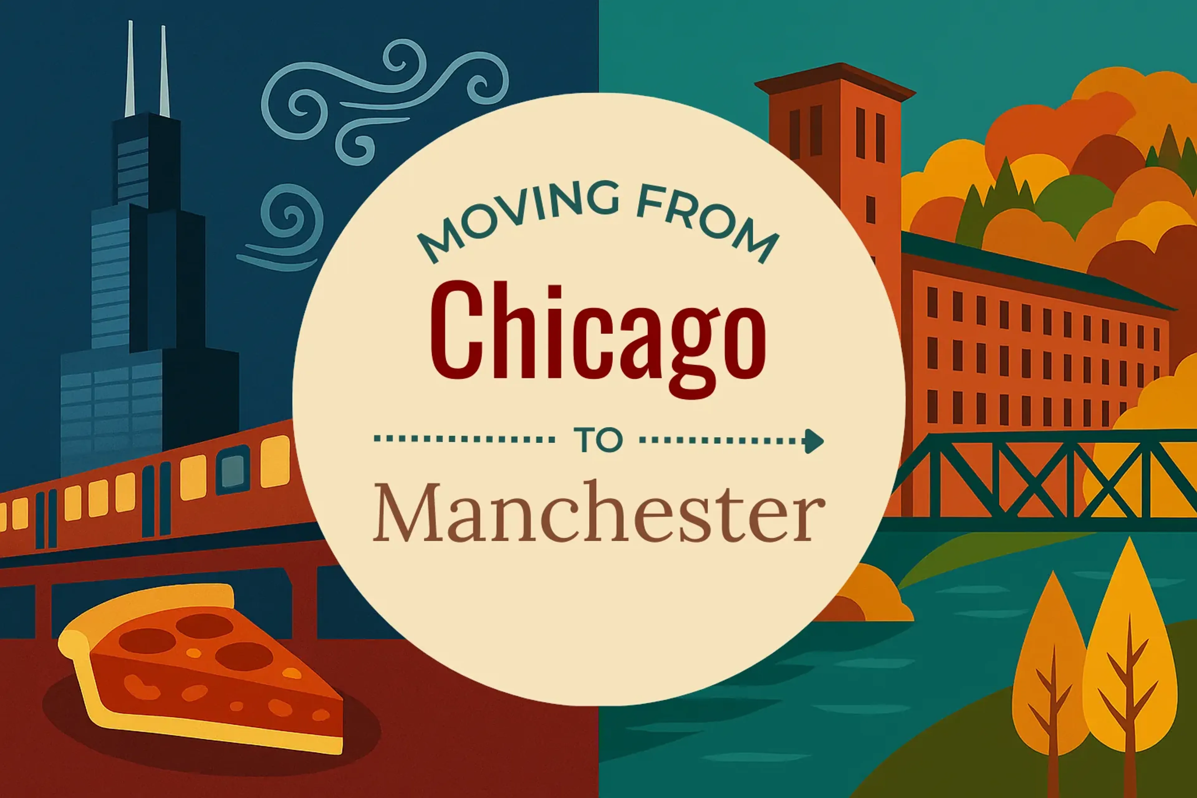 Side-by-side comparison of Chicago to Manchester moving companies