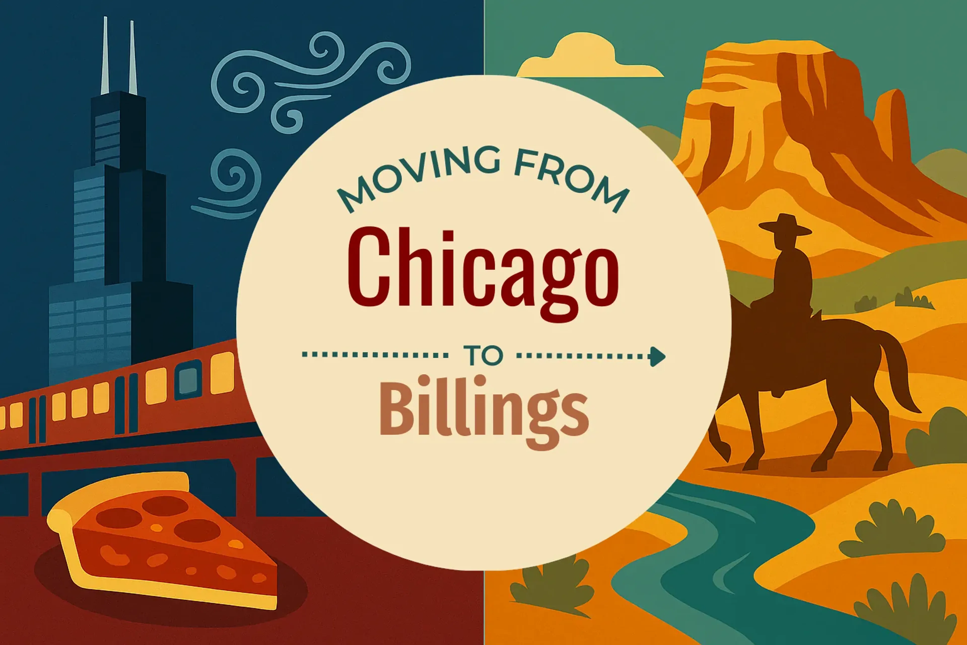 Side-by-side comparison of Chicago to Billings moving companies