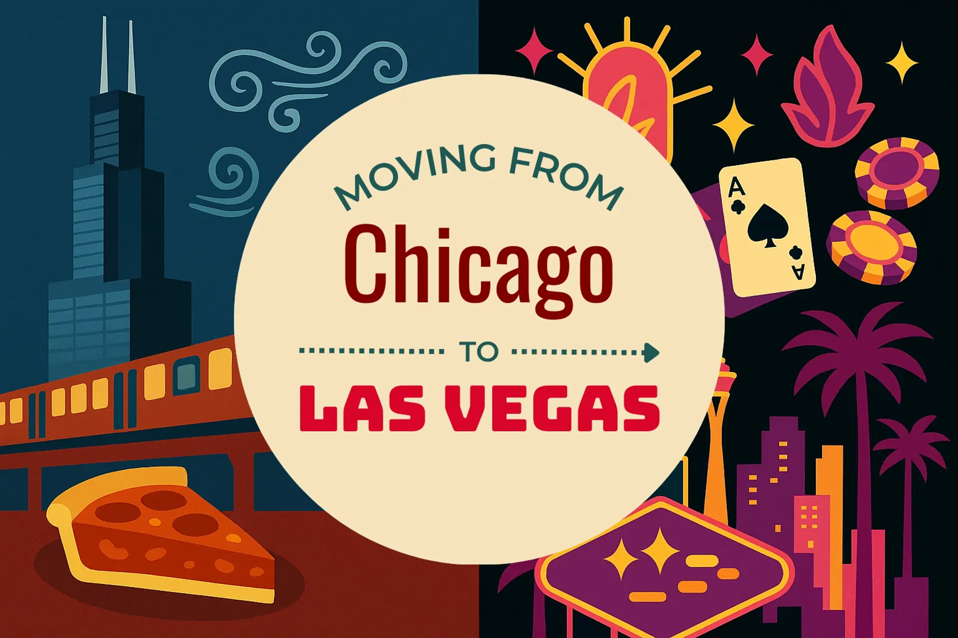 Side-by-side comparison of Chicago to Las Vegas moving companies