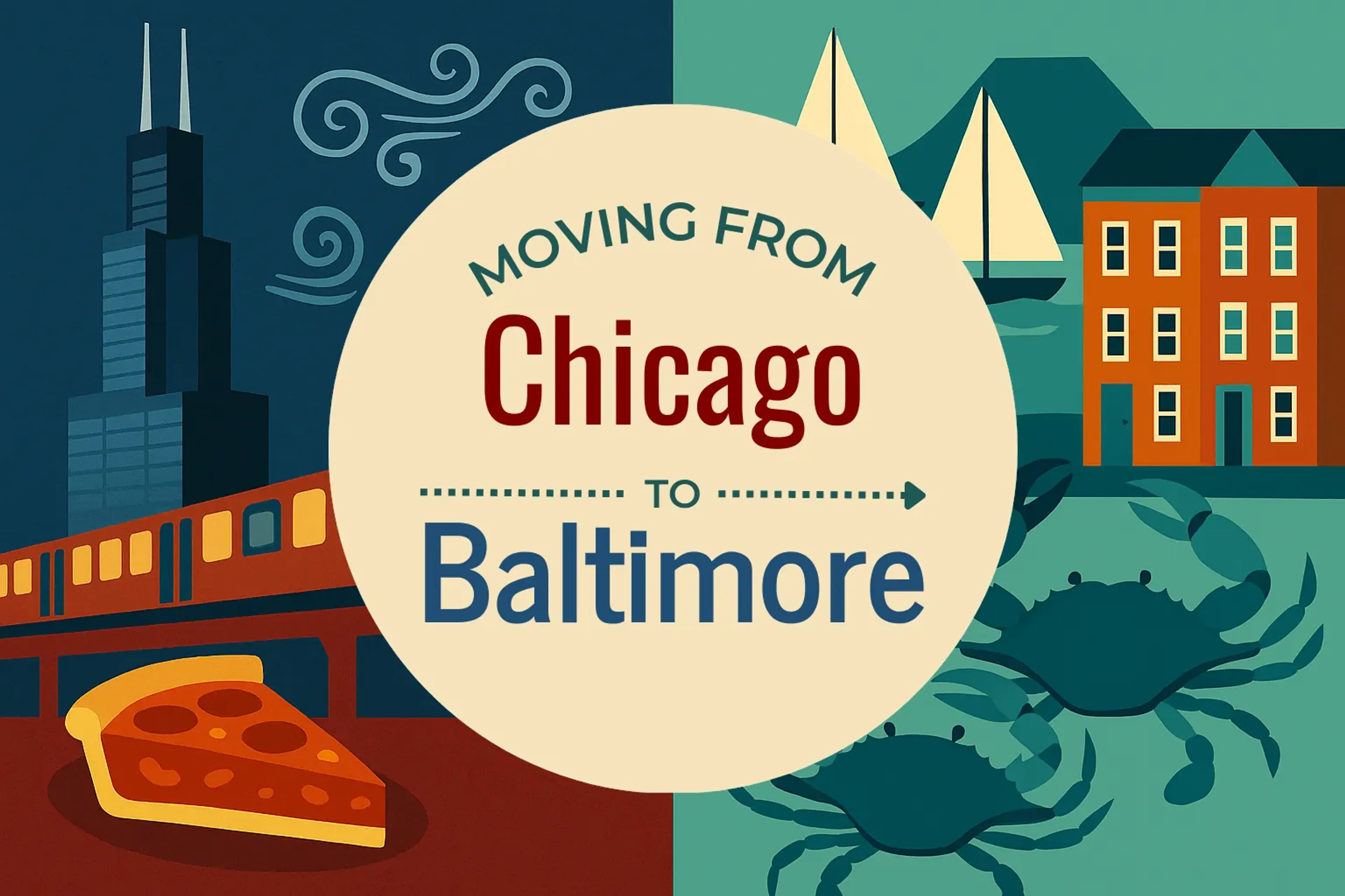 Side-by-side comparison of Chicago to Baltimore moving companies